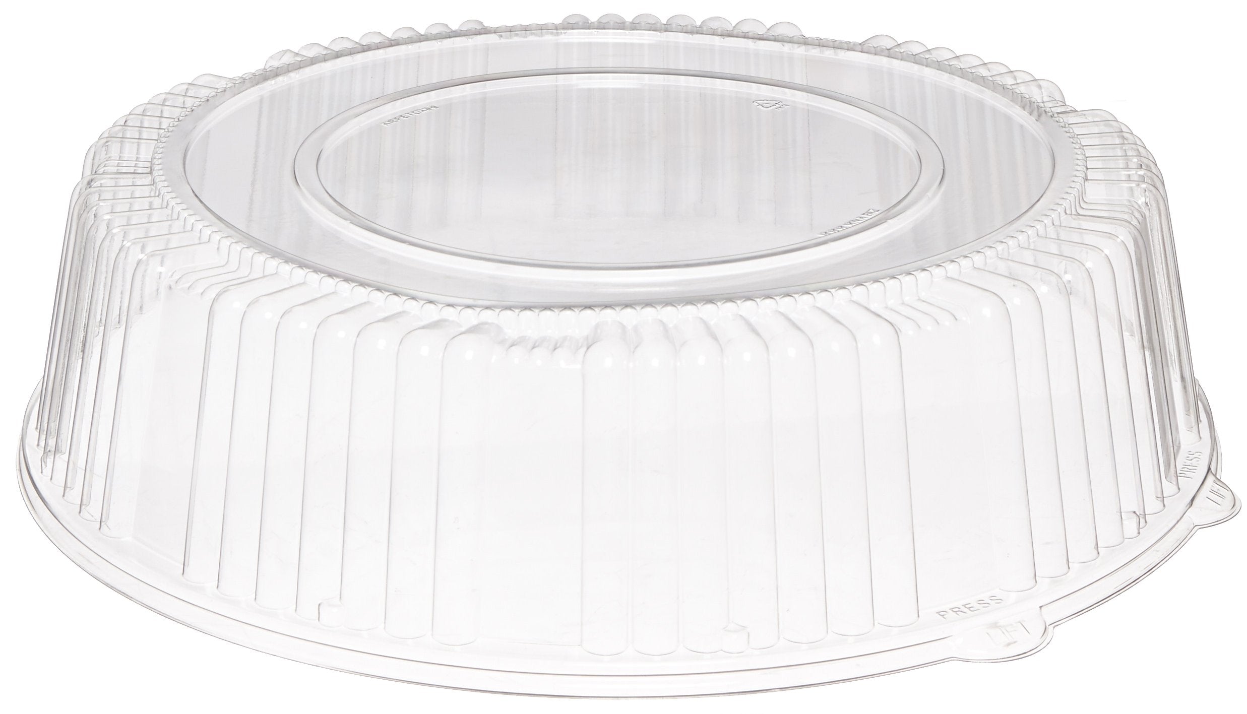 Caterline Plastic Round Catering Tray Dome Lid, 16-Inch, Clear (25-Count)