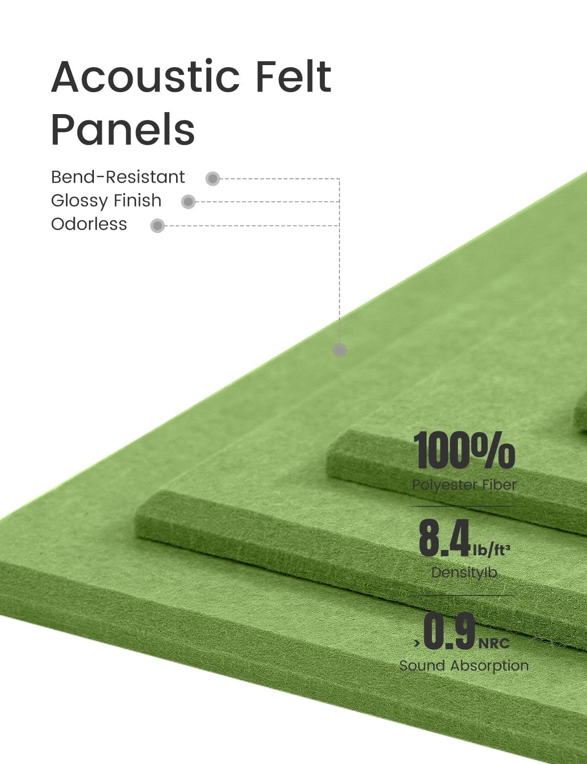 Bumusty Large Cork Board 36x24 Alternative - 6 Pack Felt Wall Tiles with 40 Safe Removable Adhesive Tabs, 30 Pushpins, Cork Boar