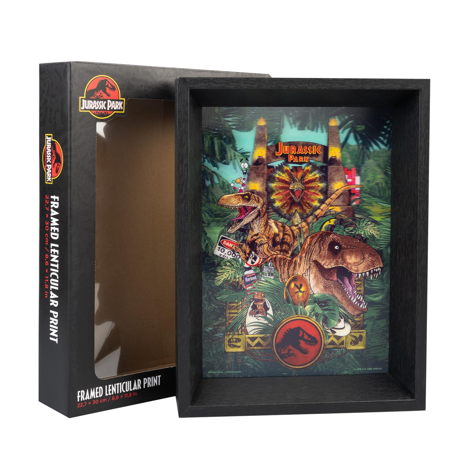 Grupo Erik Jurassic Park Framed Lenticular Print | Framed Wall Art, Prints For Walls Framed, Framed Wall Art For Living Room, Wa
