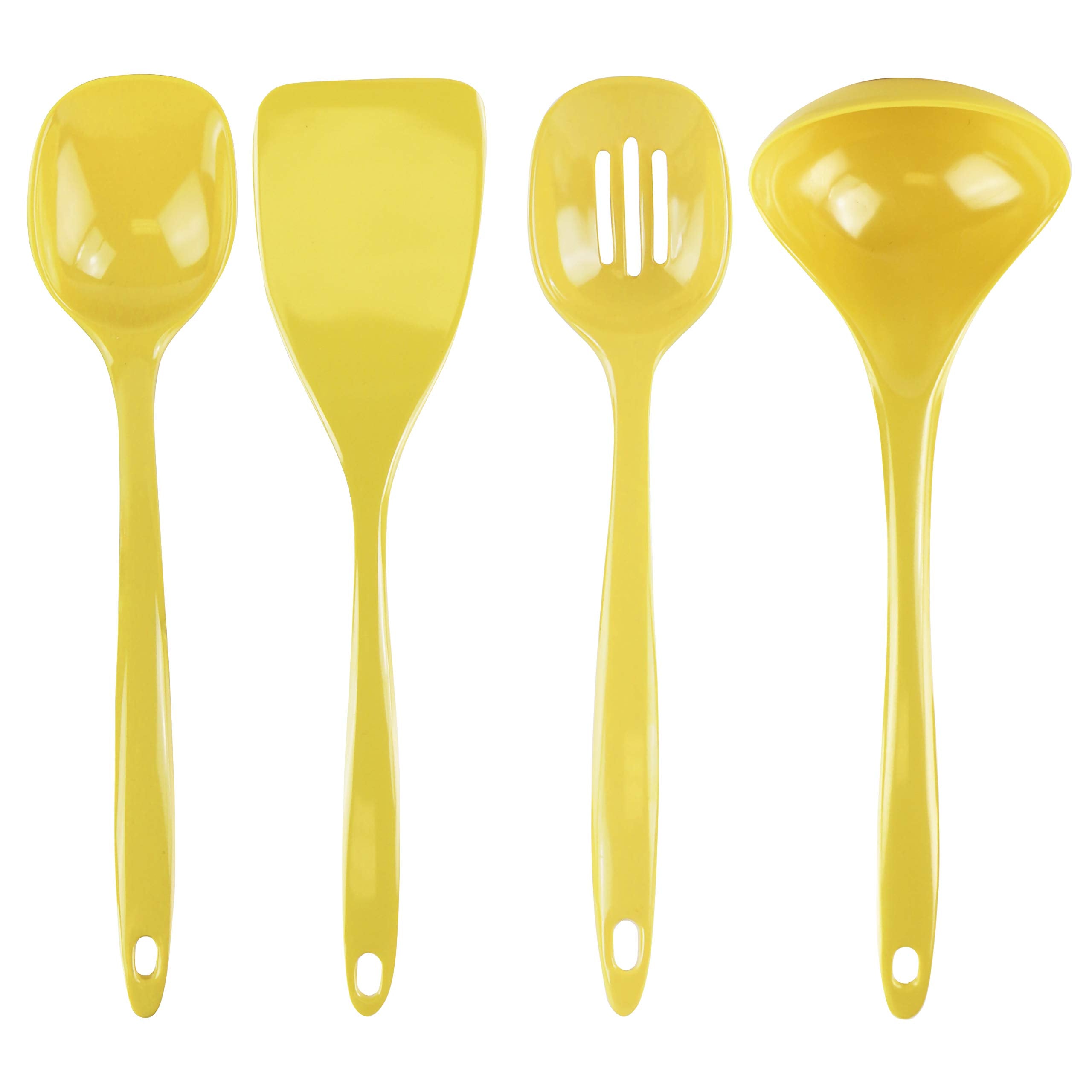 Reston Lloyd Melamine Utensil Set, 4pc, Lemon