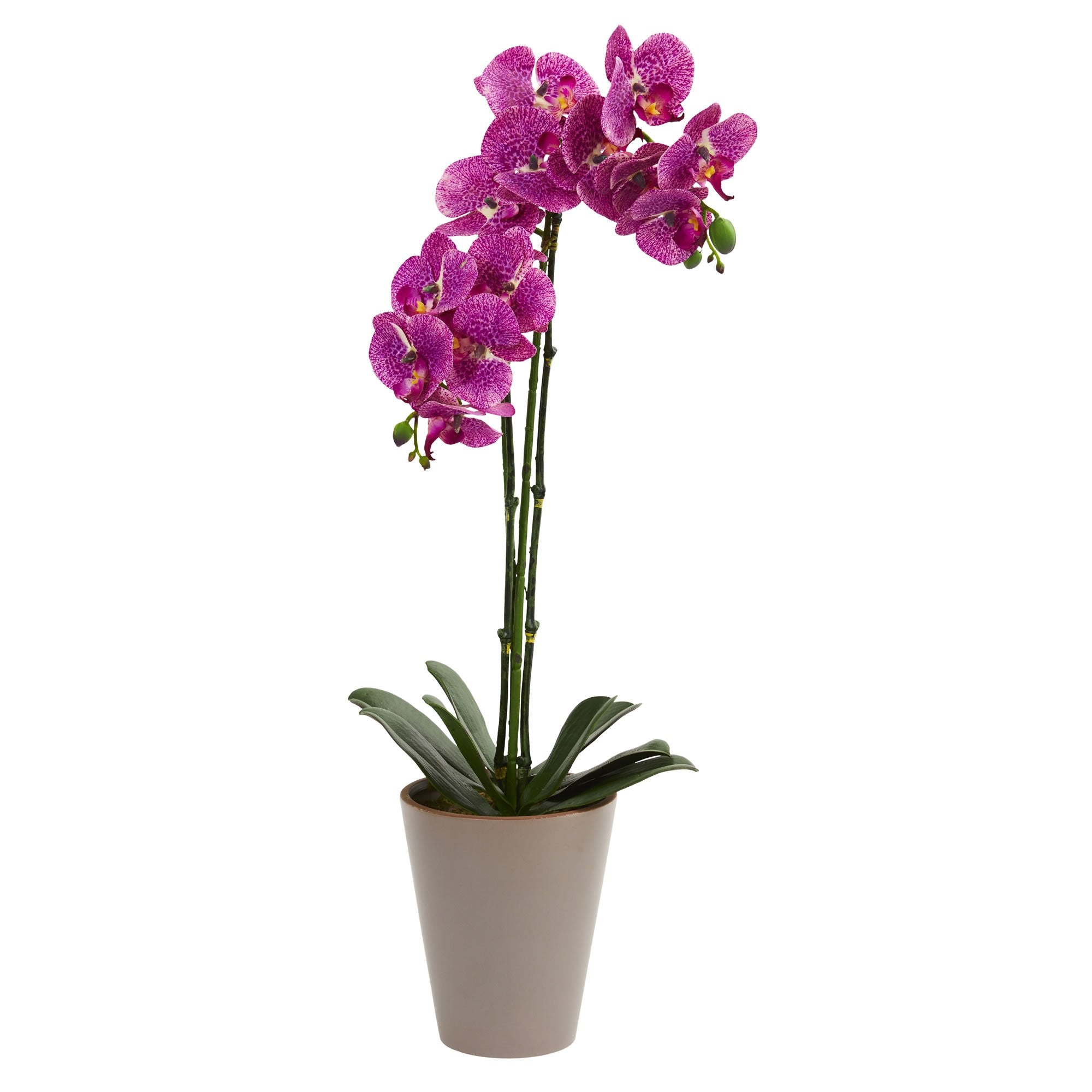 Nearly Natural 24in. Speckled Phalaenopsis Orchid Artificial Arrangement