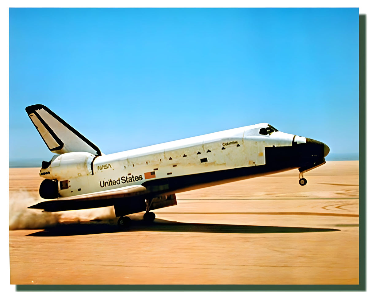 Astronomical Space Shuttle Nasa Columbia Touching Down Motivation Wall Decor Art Print Posters (16X20)