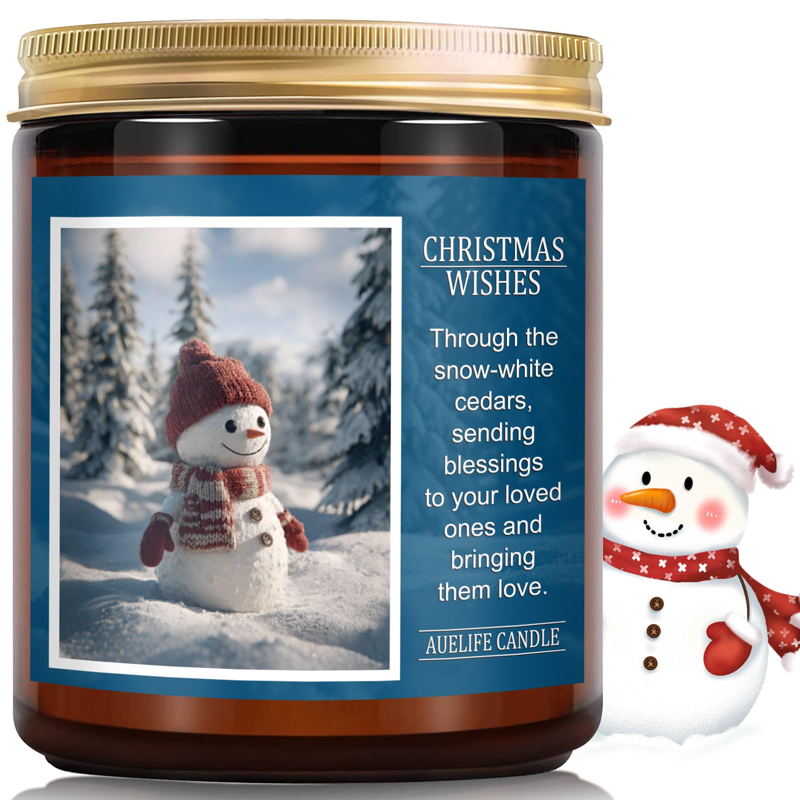 Christmas Candles | Christmas Wishes Scented Candle, Holiday Soy Wax Candles for Home Scented,Aromatherapy Gifts for Women and M