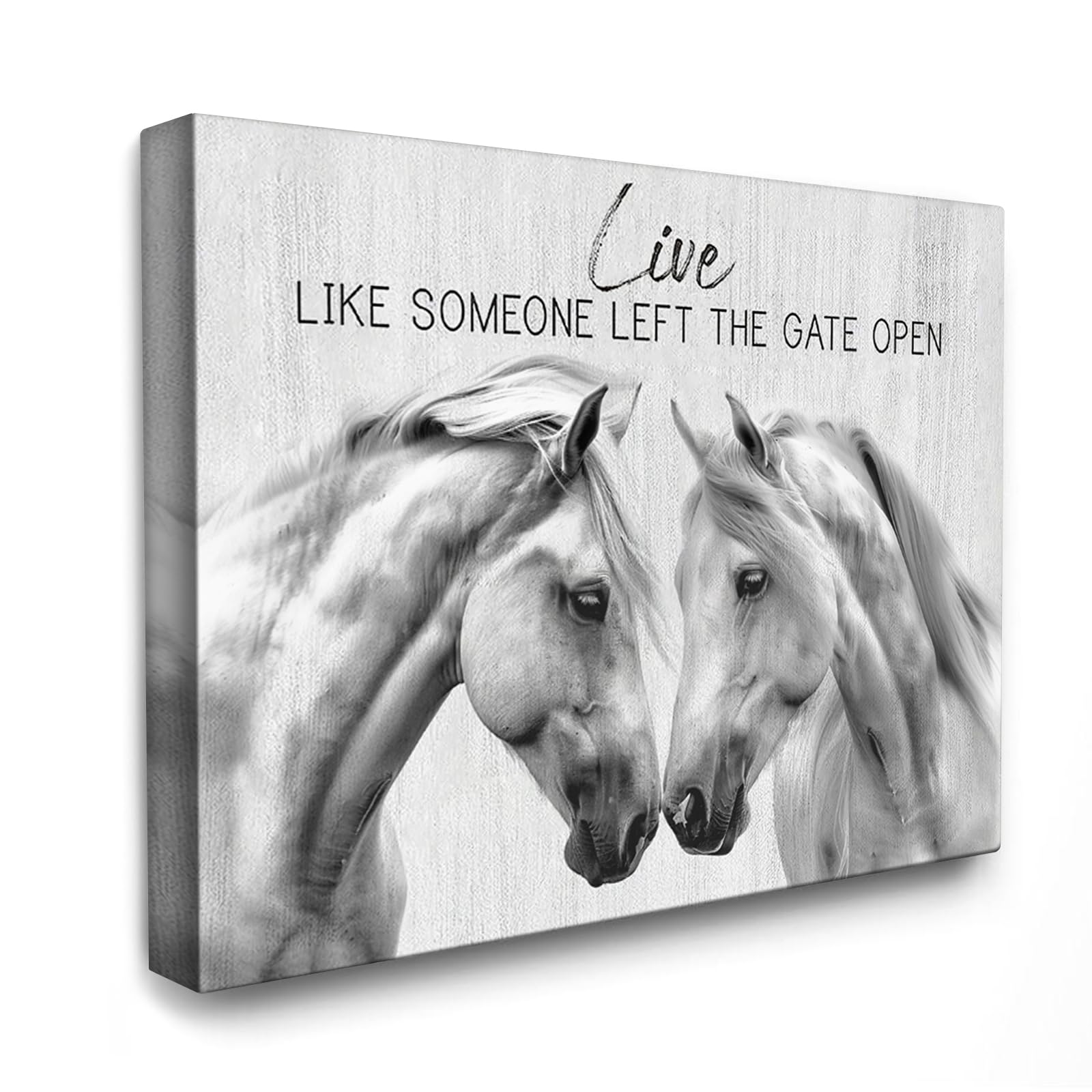 Luslya White Religious Horse Canvas Wall Art Rustic Horse Picture Wall Decor Framed Christian Horse Posters Gifts For Girls For