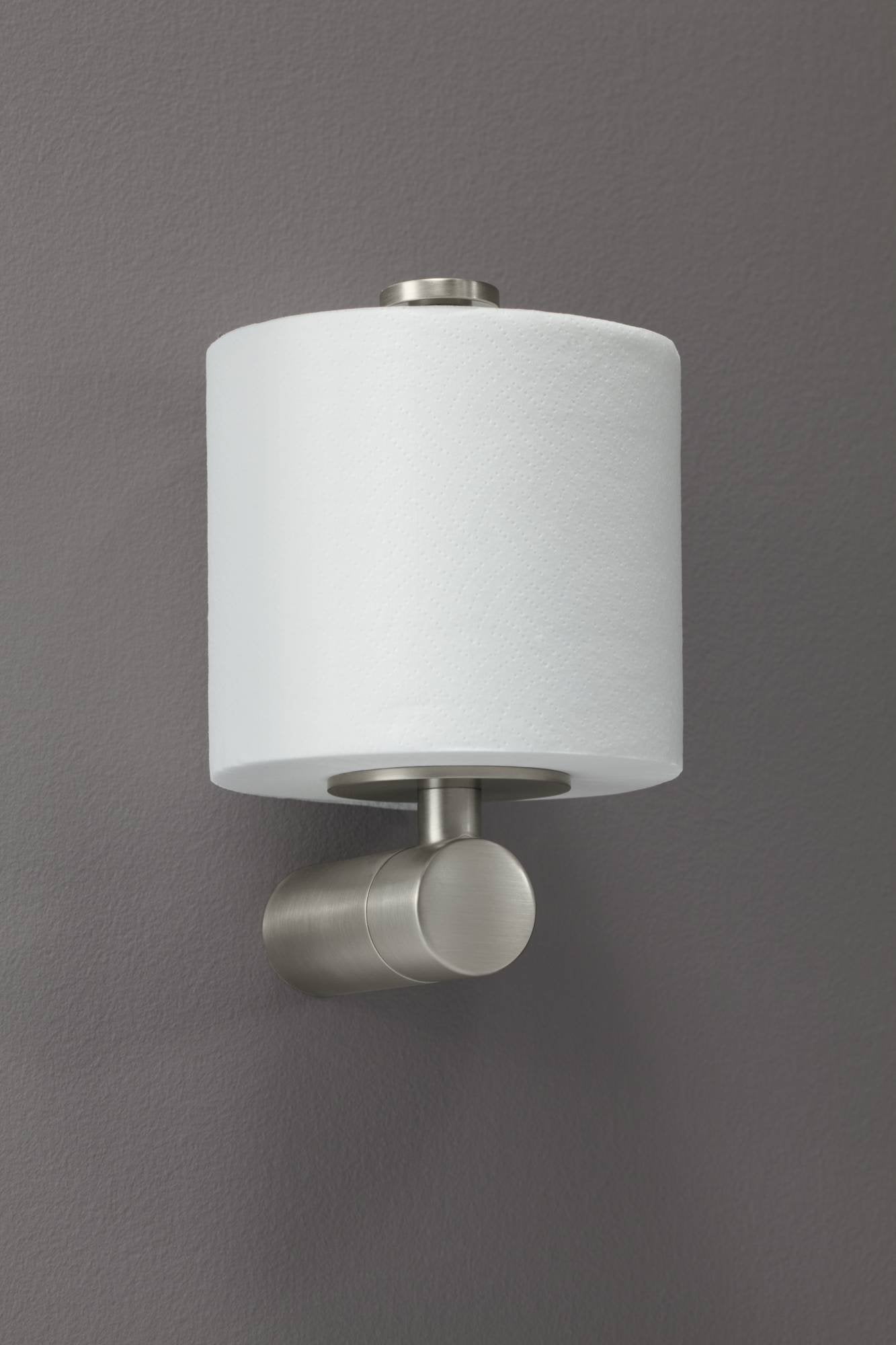 Moen Yb0409Bn Single Post Modern Toilet Paper Holder, Brushed Nickel