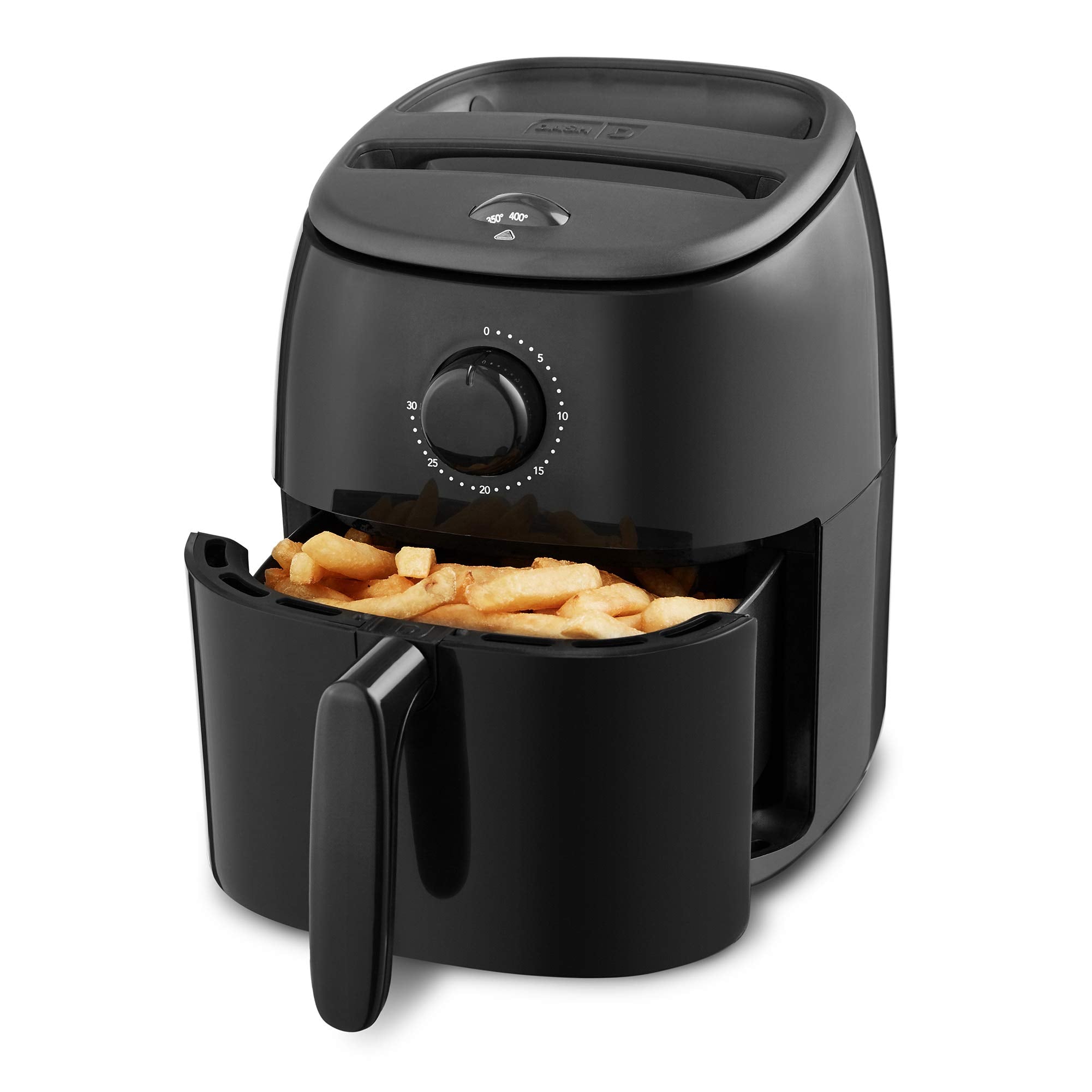 DASH Tasti-Crisp Electric Air Fryer Oven, 2.6 Qt., Black - Compact Air Fryer for Healthier Food in Minutes, Ideal for Small Spac