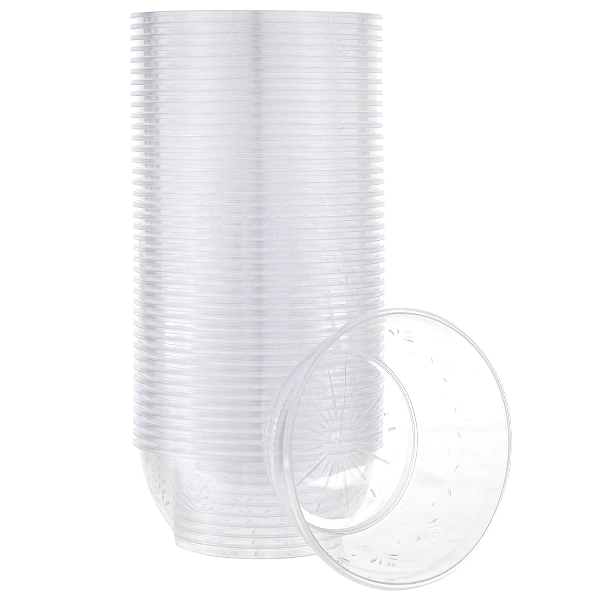 Plasticpro 6 Ounce Premium Heavy Weight Crystal Clear Disposable Hard Plastic Dessert Size Party Bowls Pack Of 80