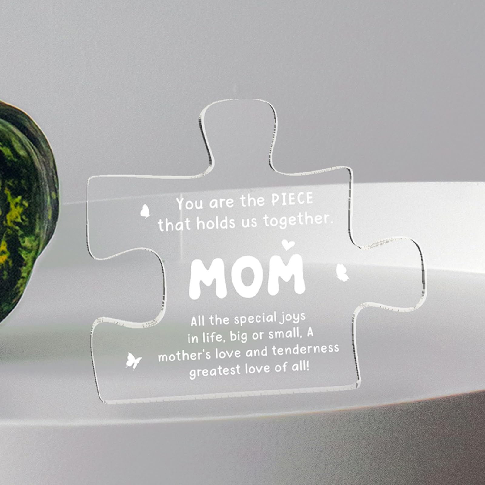 Mothers Day Birthday Gifts for Mom from Daughter Son Engraved Acrylic Block Puzzle Plaque Decorations Home Decor Birthday New Ye