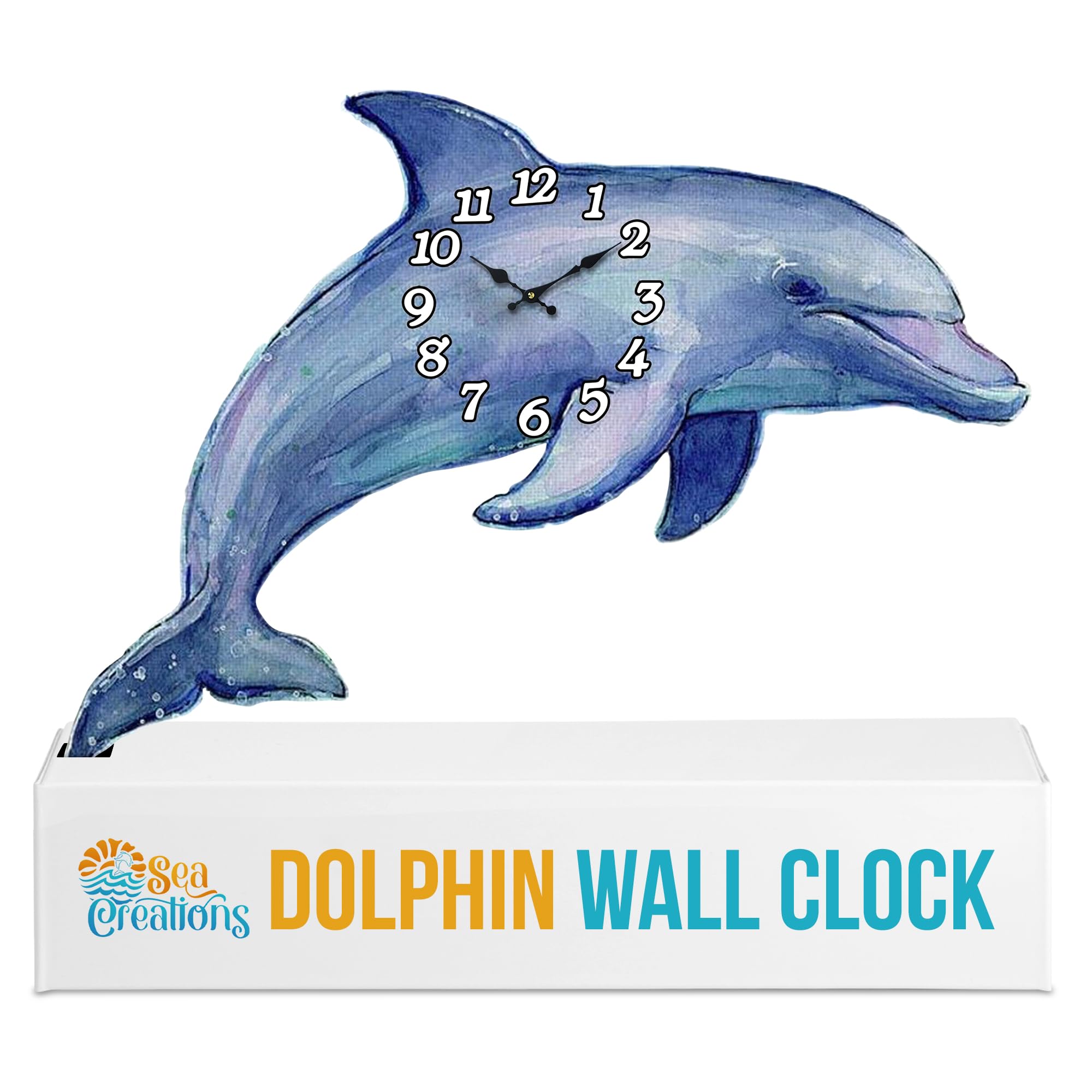 Sea Creations Wooden Wall Clock - Coastal, Nautical, And Beach Themed | Decorative And Aesthetic 14 Timepiece | Ideal Office Or 