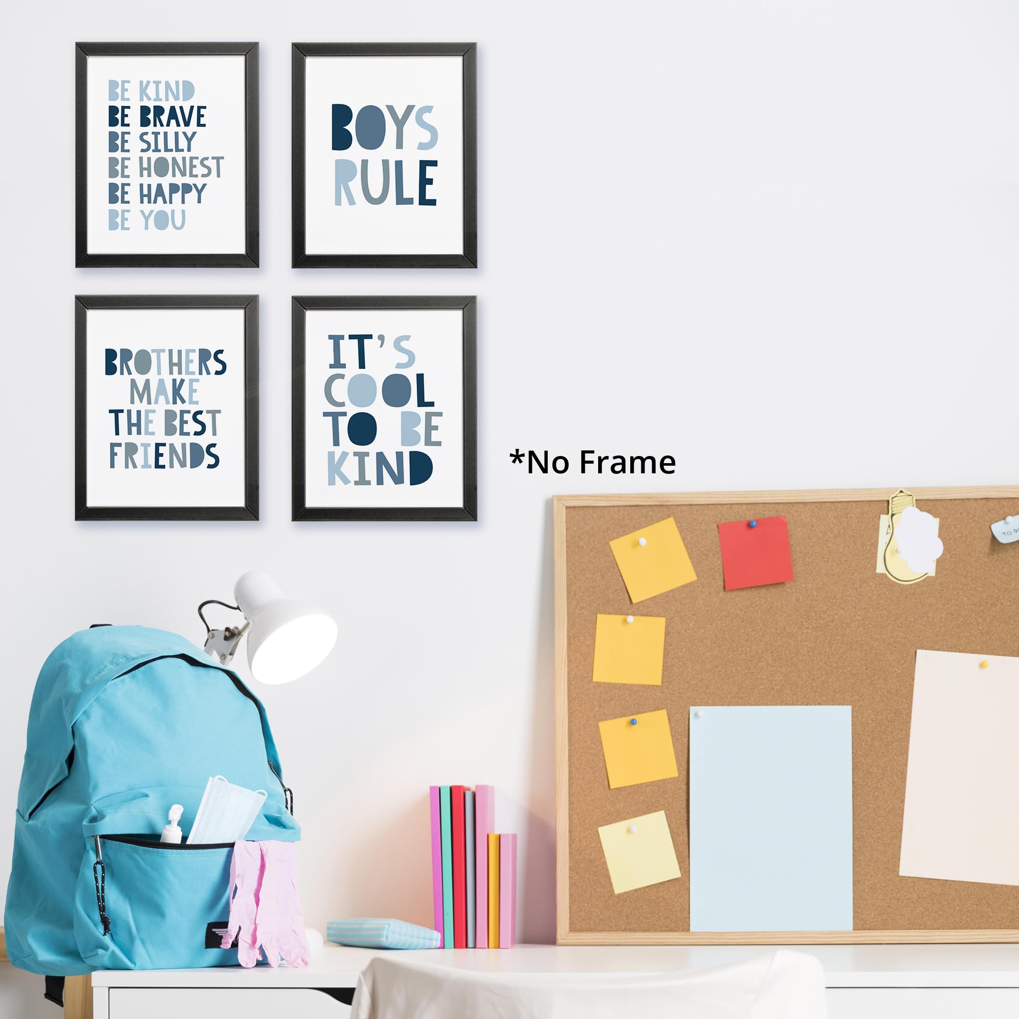 Brothers Make The Best Friends Boys Rules Affirmations Poster Prints For Home Boys Room Playroom Nursery Classroom Decor,Boho Na