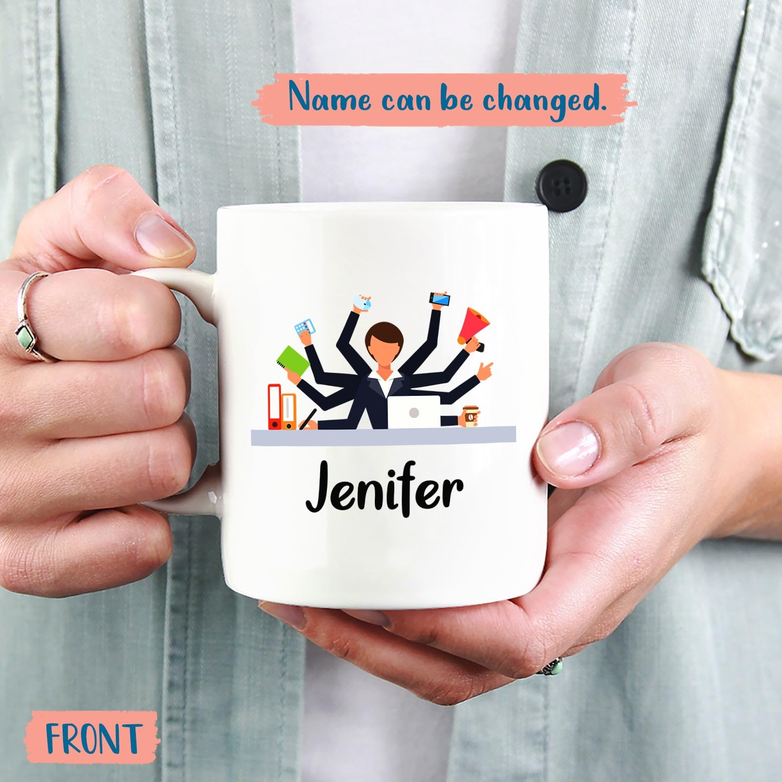 I'm A Secretary Coffee Mug, Personalized Secretary Gifts, Secretaries Cup, Custom Secretary Name Ceramic Mug, Office Secretary M