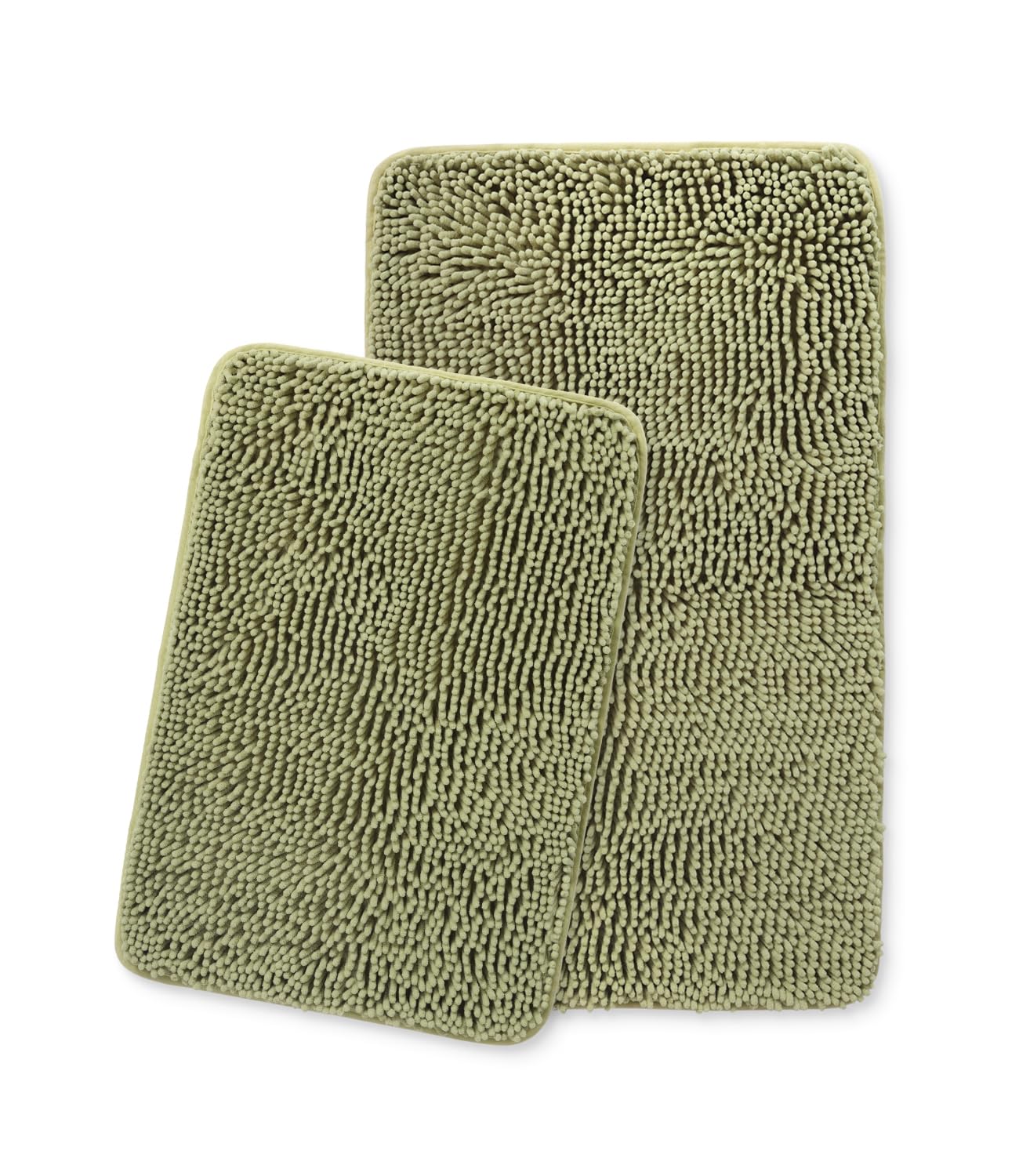 Yeaban Sage Green Bathroom Rugs Sets 2 Piece - Thick Chenille Bath Mats | Absorbent and Washable Bath Rug Non-Slip, Plush and So