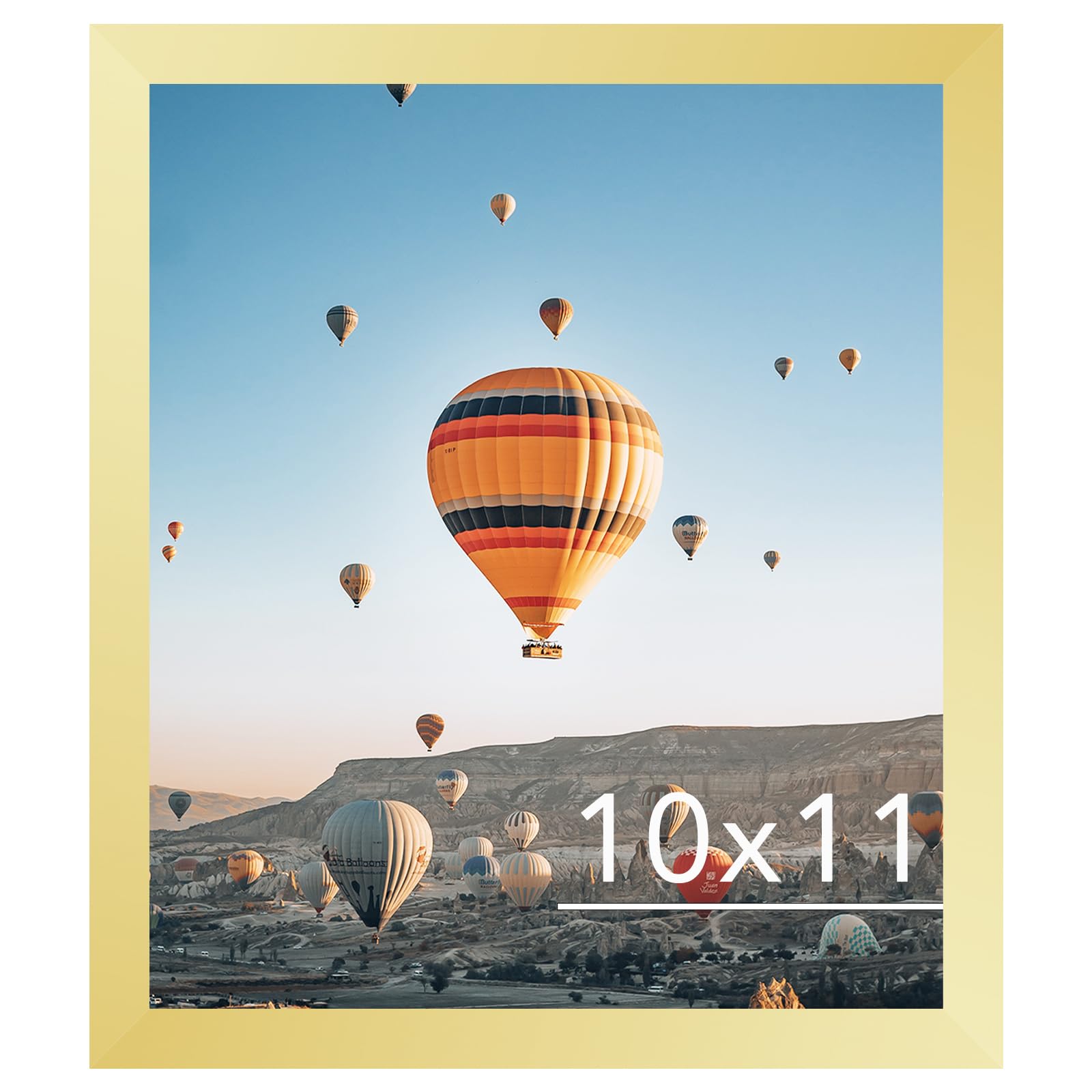 JCJMY 10x11 Picture Frame Gold for Wall Hanging, Wall Mounting Horizontally or Vertically, 10 x 11 Wall Gallery Poster Photo Fra