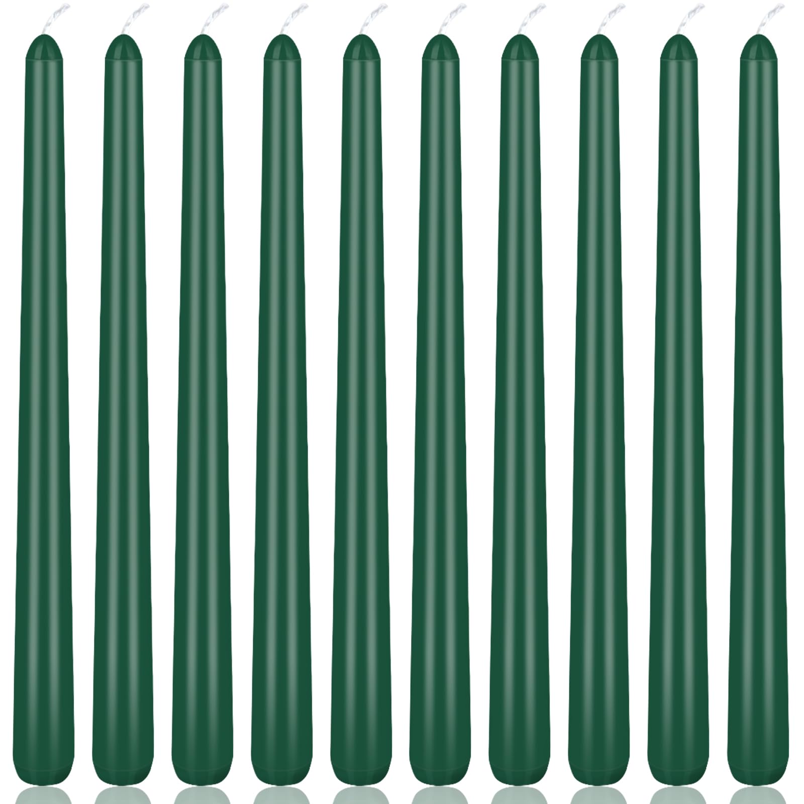 10 Inch Light-Mocha Taper Candles for Home Decoration, 10 Pack Unscented Candlesticks for Dinner Wedding Party, Smokeless and Dr