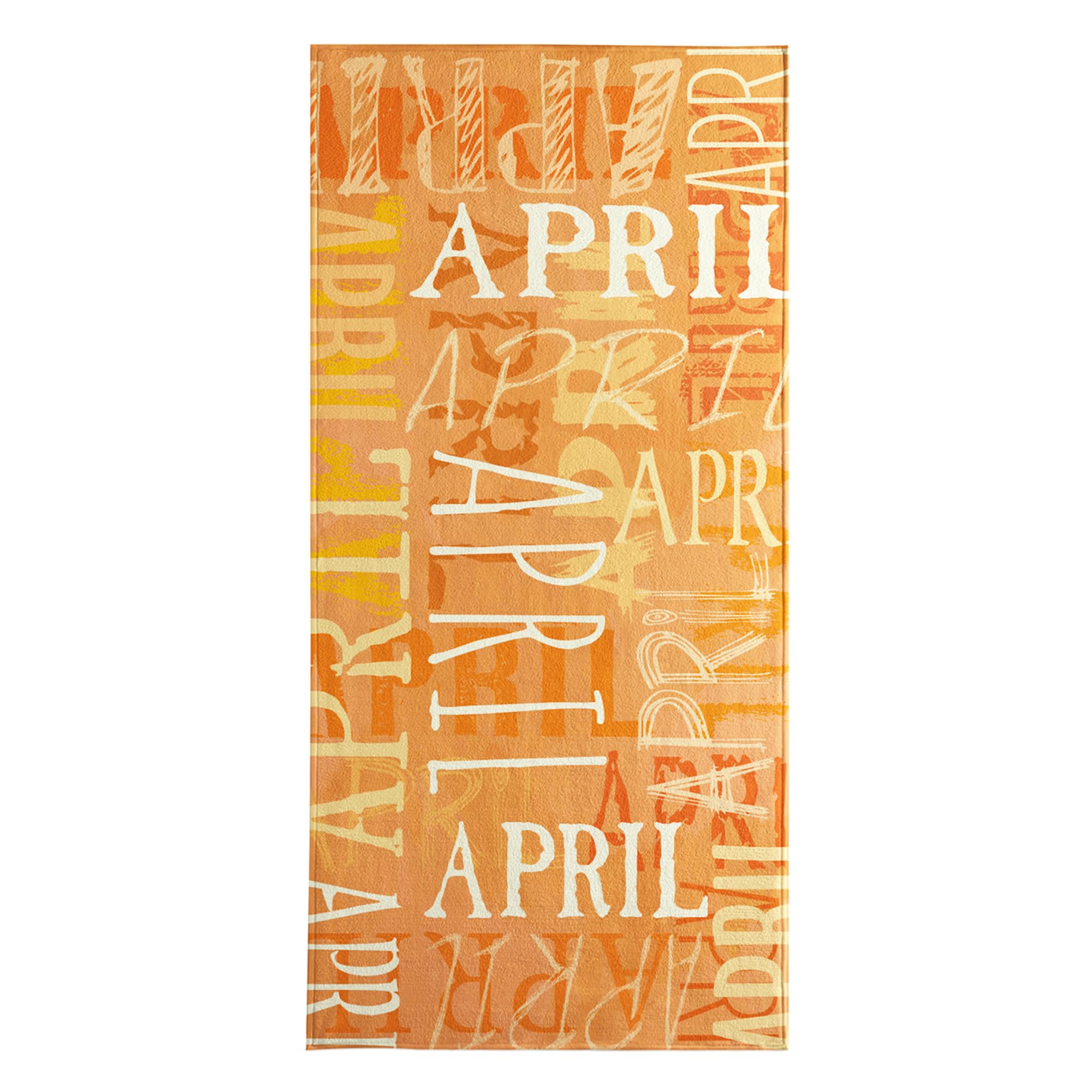 Let'S Make Memories Personalized Beach Towel - Custom Cotton/Poly Blend Pool Towel - Tangerine - Personalize With Your Name - St