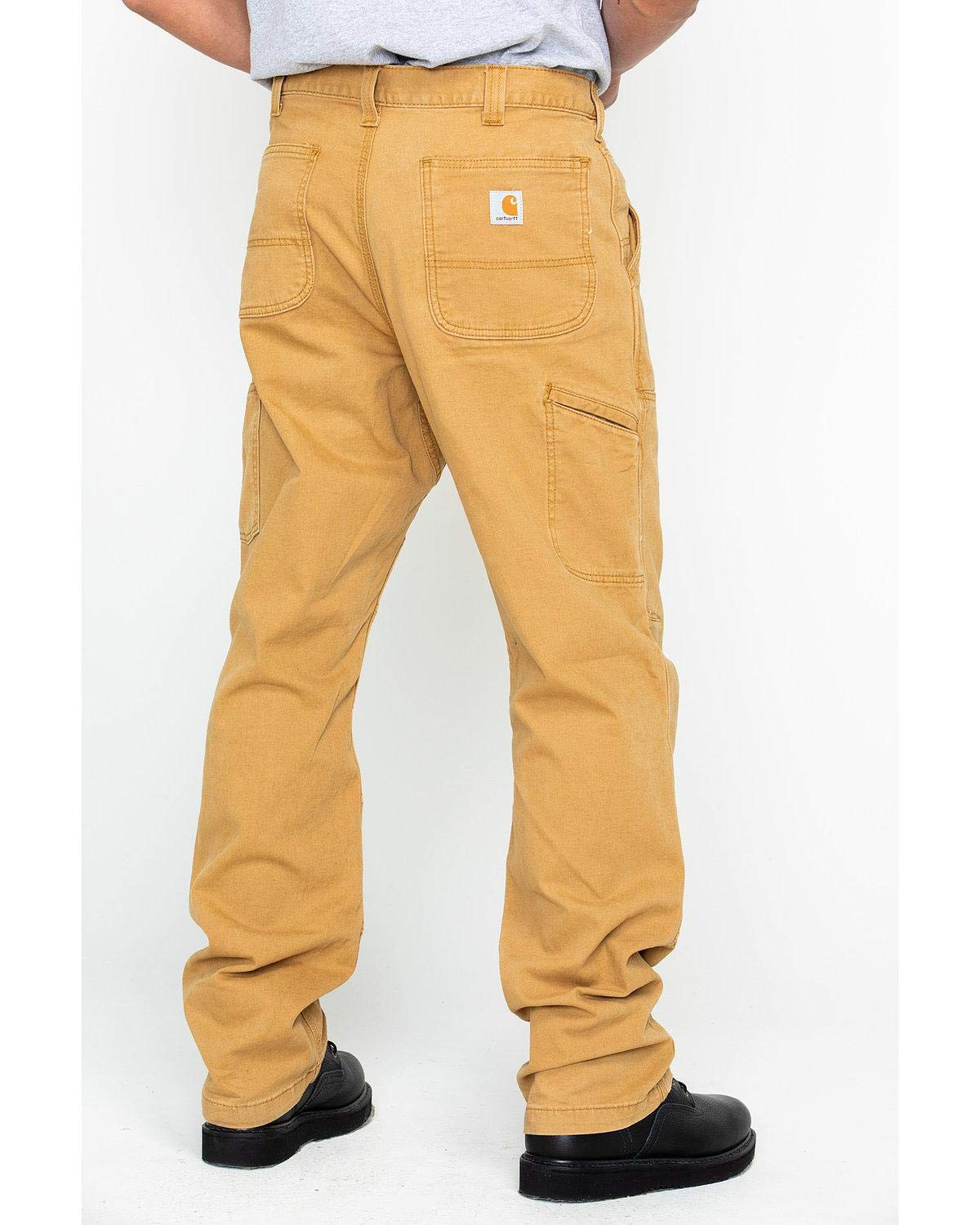 Carhartt Mens Rugged Flex Relaxed Fit Double-Front Utility Work Pants, Hickory, 42W X 34L Us