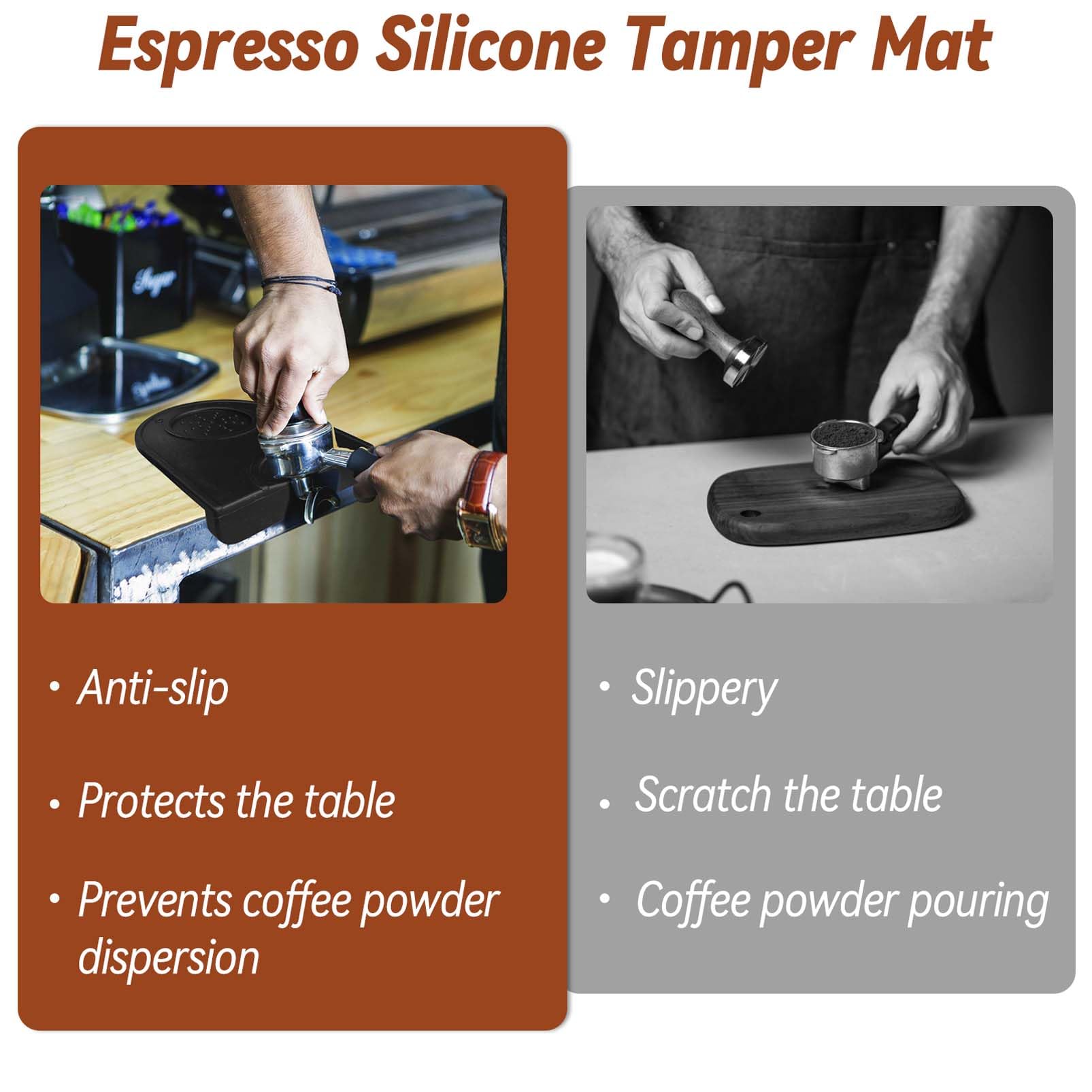 Espresso Tamper, Coffee Tamper With Espresso Distribution Tool, Espresso Tamper Mat, Espresso Dosing Funnel, Espresso Accessorie