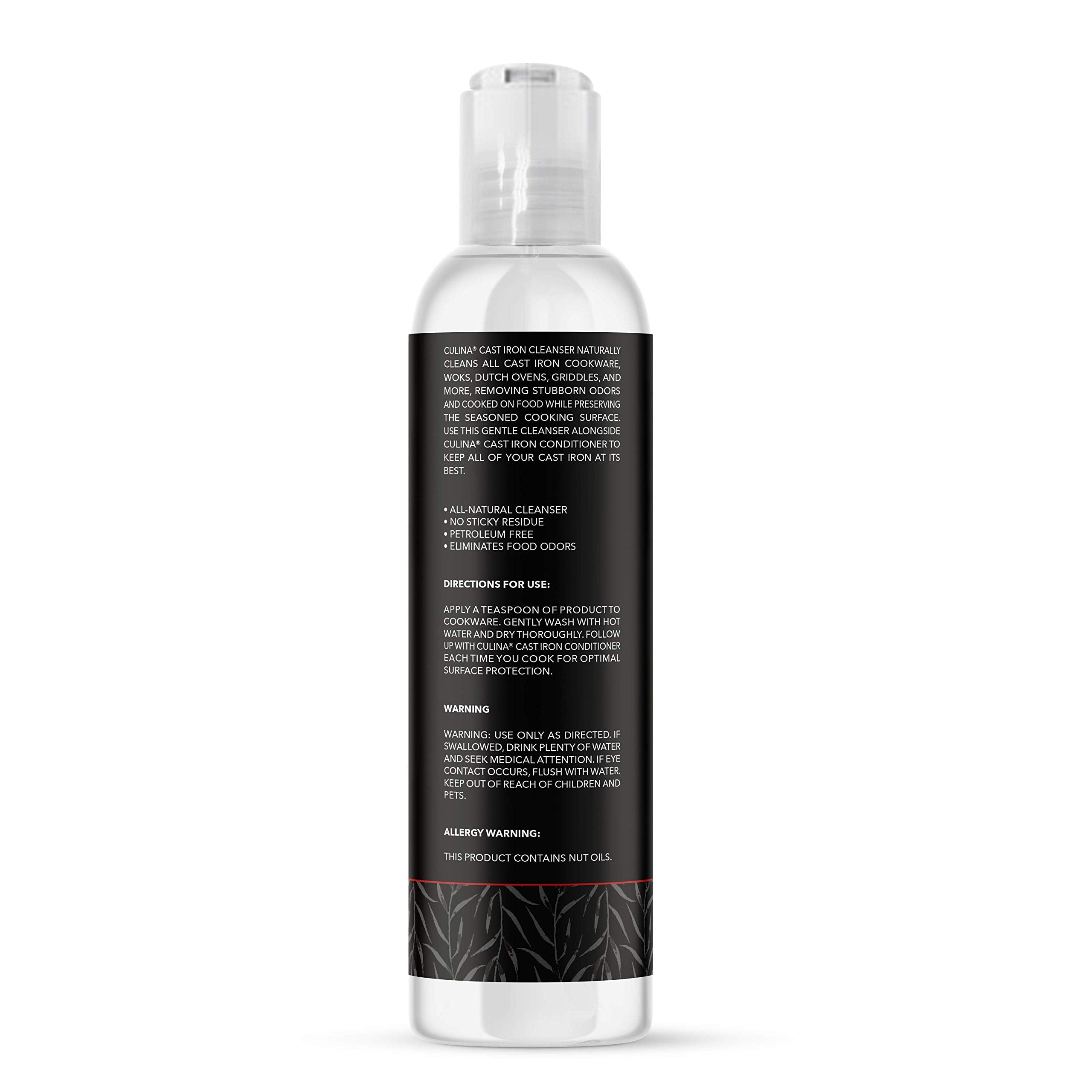 Cast Iron Cleanser By Culina - Cleans And Protects Cast Iron Cookware, Kosher Certified 8Oz