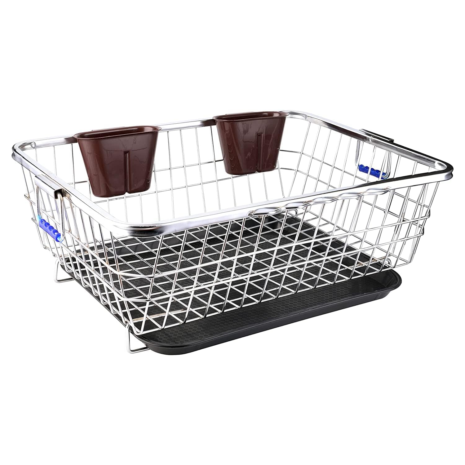 Vishva Dish Drainer Steel 60 X 47 X 23 Cm, Stainless Steel Dish Drainer Rack Utensil Drying Stand For Kitchen/Plate Rack/Bartan 