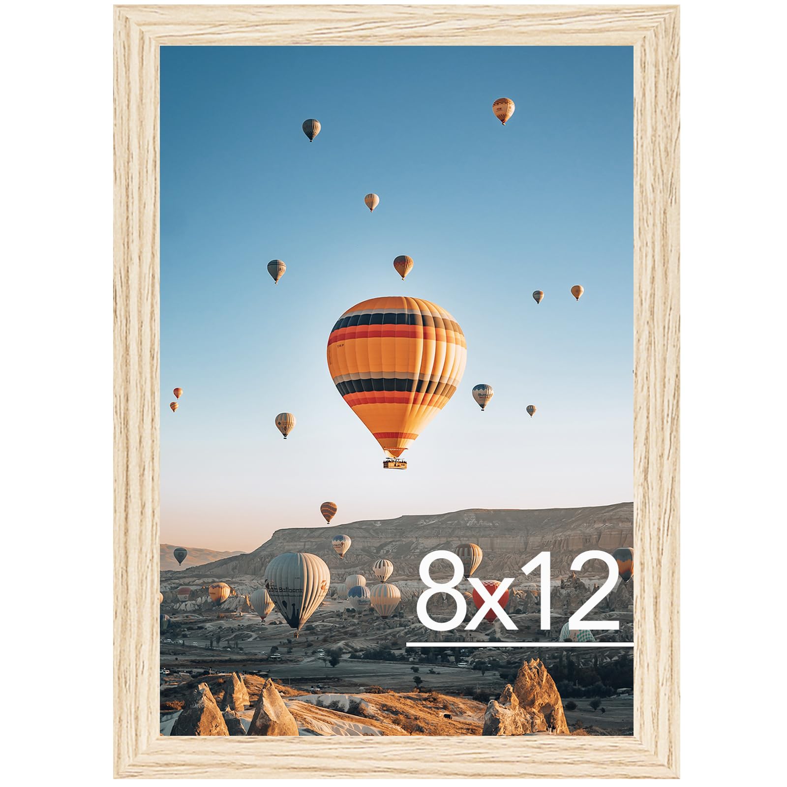 JCJMY 8x12 Picture Frame for Wall Hanging or Tabletop, Wall Mounting Horizontally or Vertically, 8 x 12 Wall Gallery Poster Phot