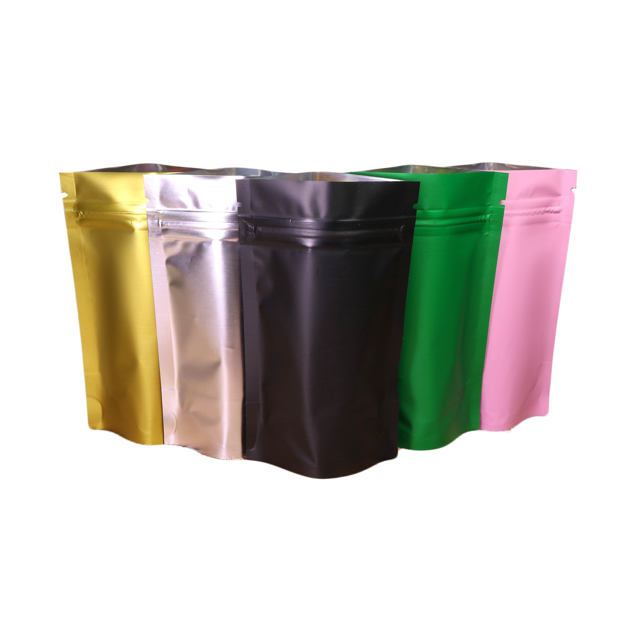 QQ Studio 100PCS Matte Double-Sided Colored Stand-Up Resealable QuickQlick Bags (8.5x13cm (3.3x5.1), Mixed)