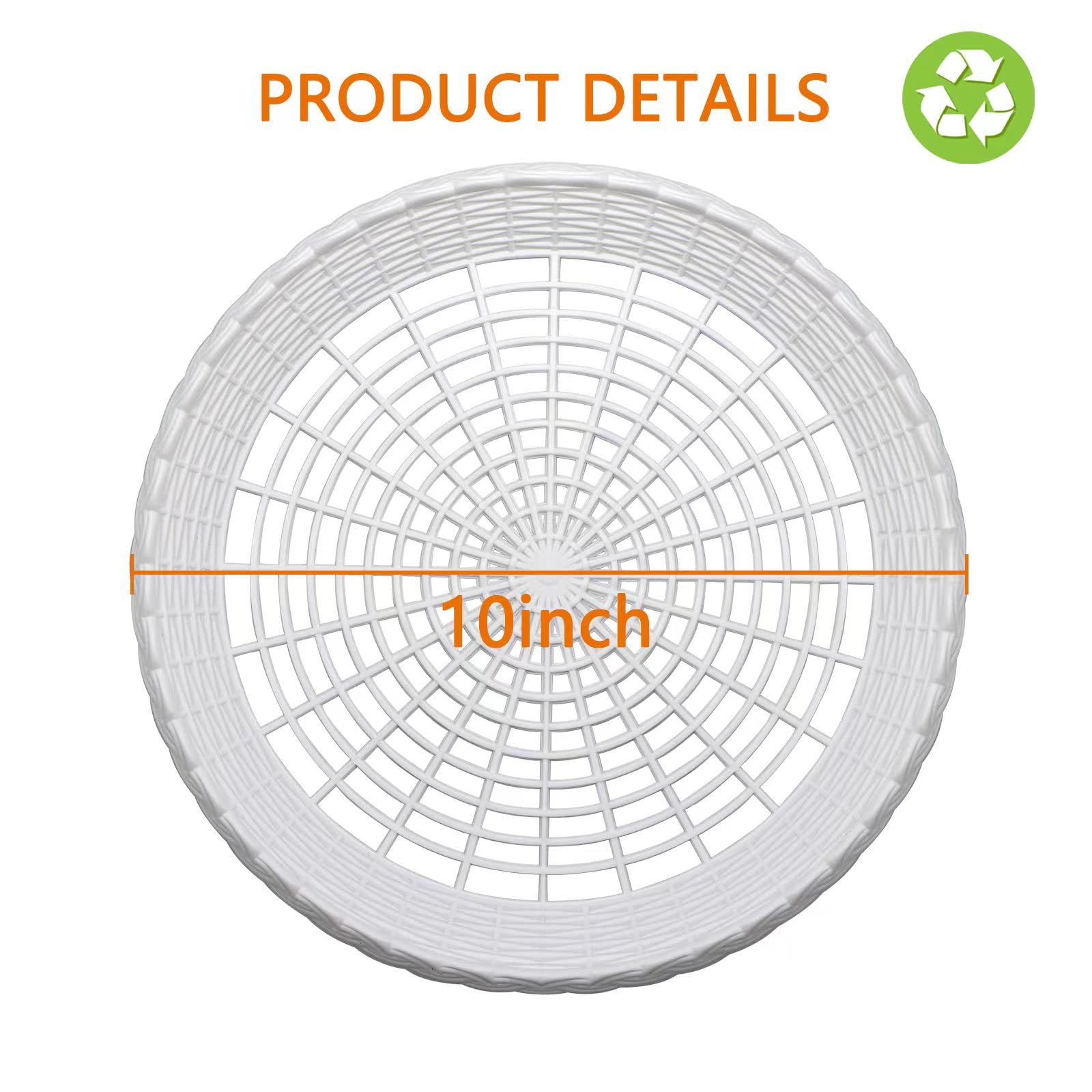 EBIGIC Paper Plate Holders  8 Packs 10 Inch paper plate holders reusable white Plastic Heavy Duty supports for Picnic Party Dinner