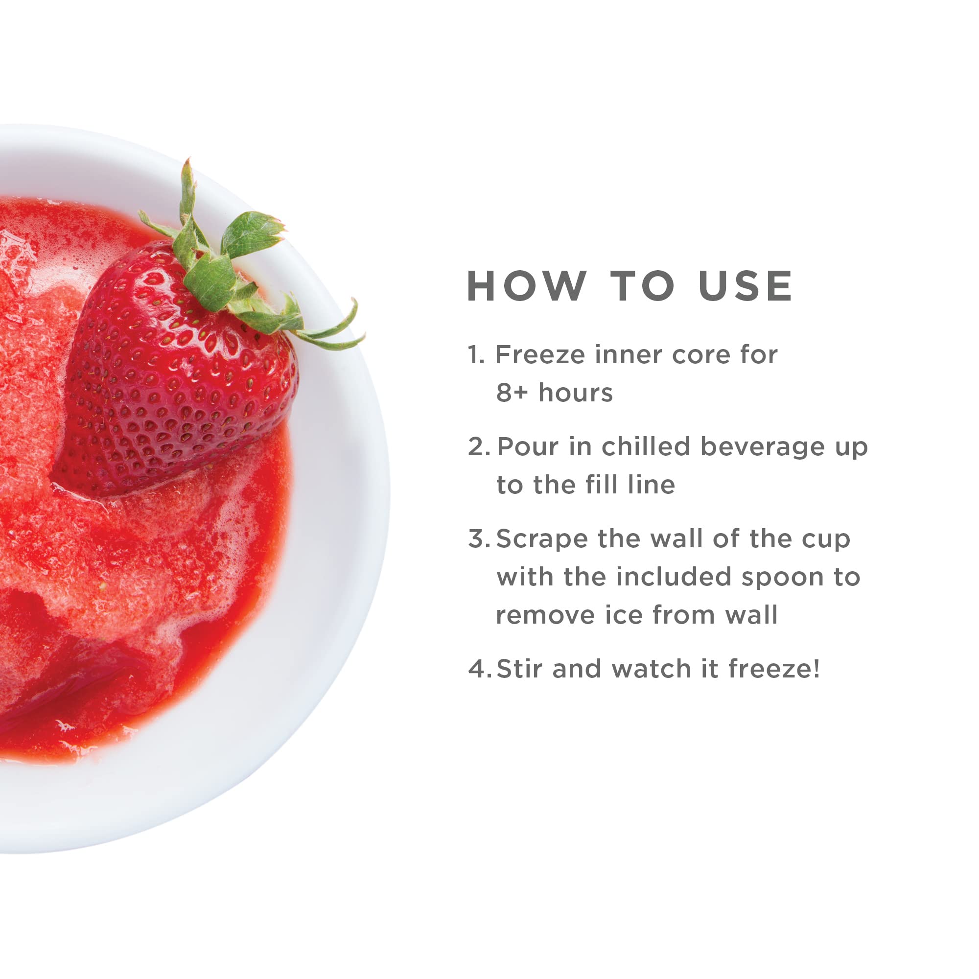 Zoku Original Slush And Shake Maker, Slushy Cup 3 Pack For Quick Frozen Homemade Single-Serving Slushies, Fruit Smoothies, And M