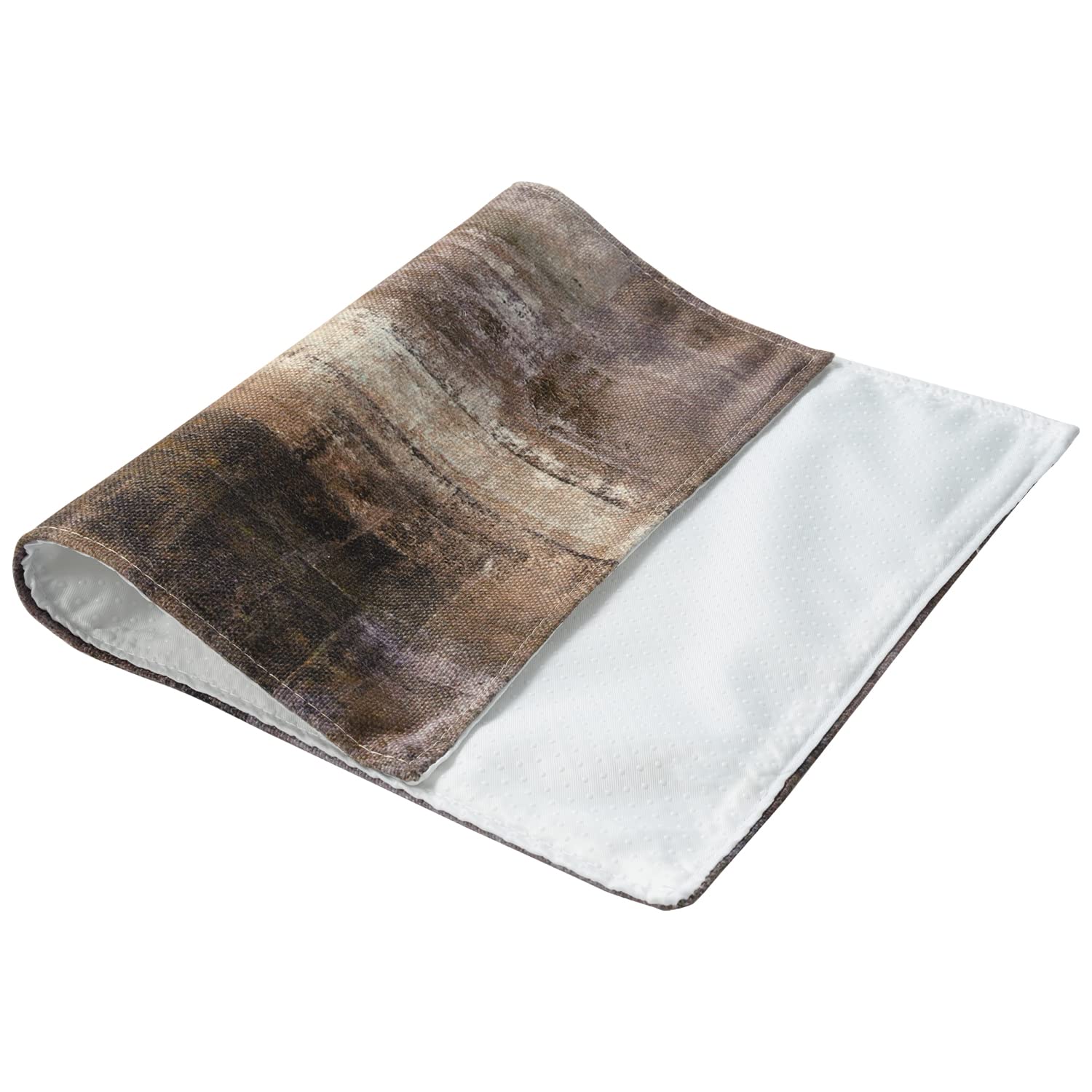 Brown and Grey Placemats  Modern Abstract Art Placemats Set of 4  Heat Resistant Non-Slip Artwork Dining Placemats  Washable Place Mats for Home Kitchen (Brown and Grey  18''X12'')