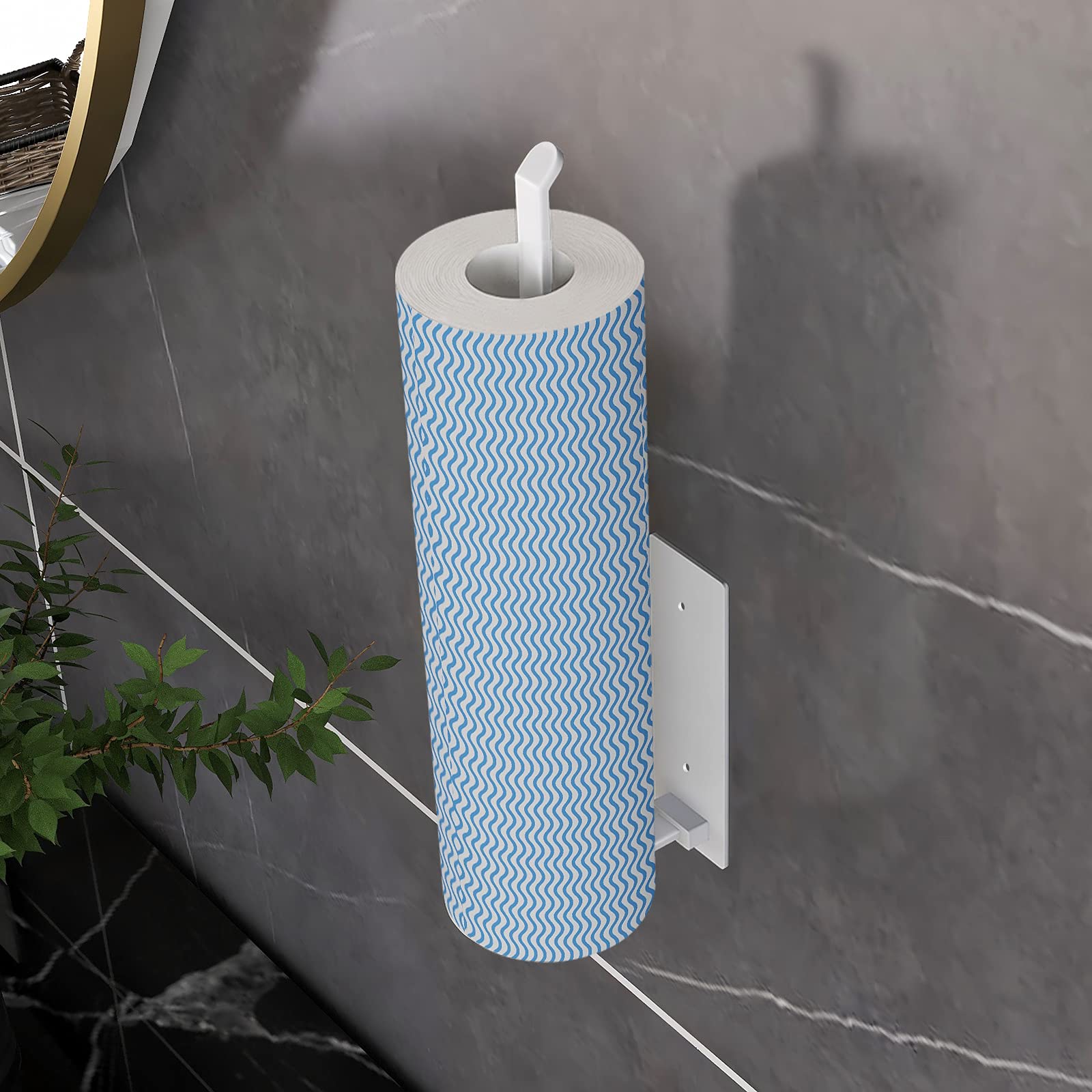 Paper Towel Holder Under Cabinets, Self-Adhesive And Drilled Paper Towel Holder Available, Wall Mounted, 12.2 ''Stainless Steel