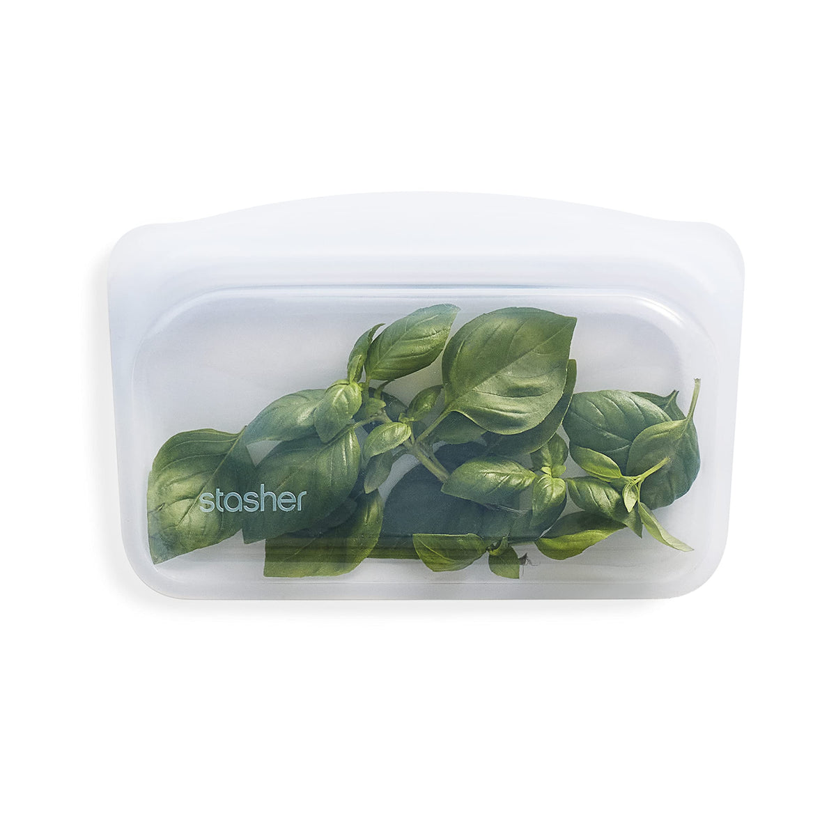 Stasher Platinum Silicone Food Grade Reusable Storage Bag, Clear (Snack) | Reduce Single-Use Plastic | Cook, Store, Sous Vide, O