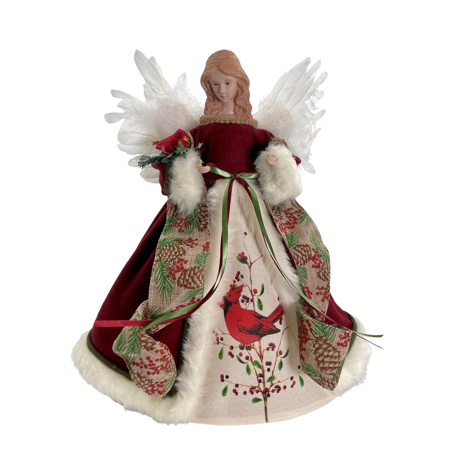16 Cardinal Angel Tree Topper