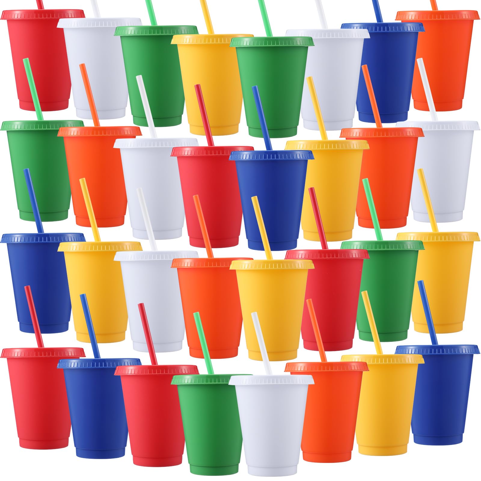 Sieral Cups with Lids and Straws Kids Tumbler with Straw Reusable Water Bottle Iced Coffee Travel Mug Adults Plastic Cups for Pa