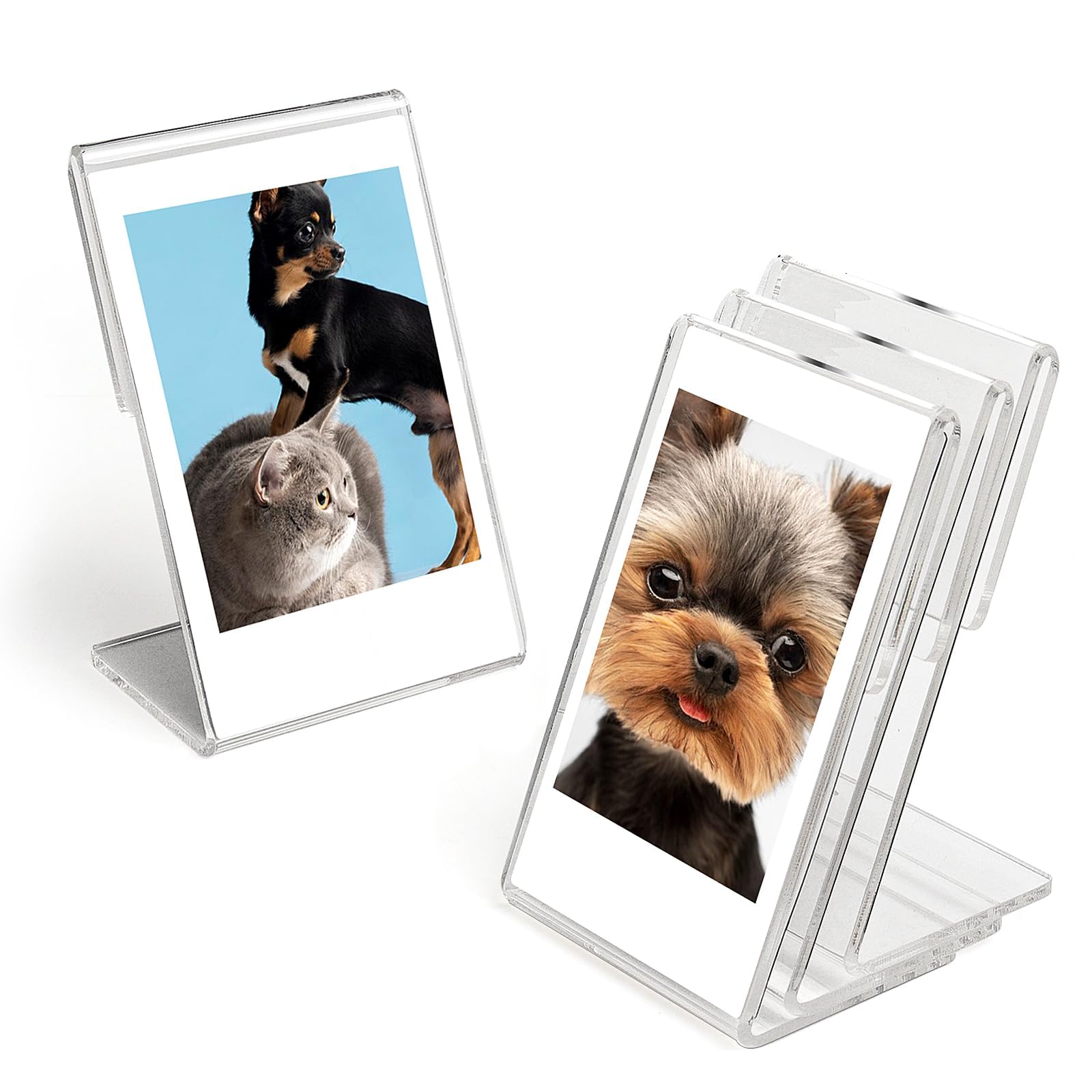 HAPY SHOP 8 Pack Mini Picture Frame for Instax, 2x3 Picture Frame Holder for Polaroid, Small Size Photo Frame, Acrylic Photo Fra