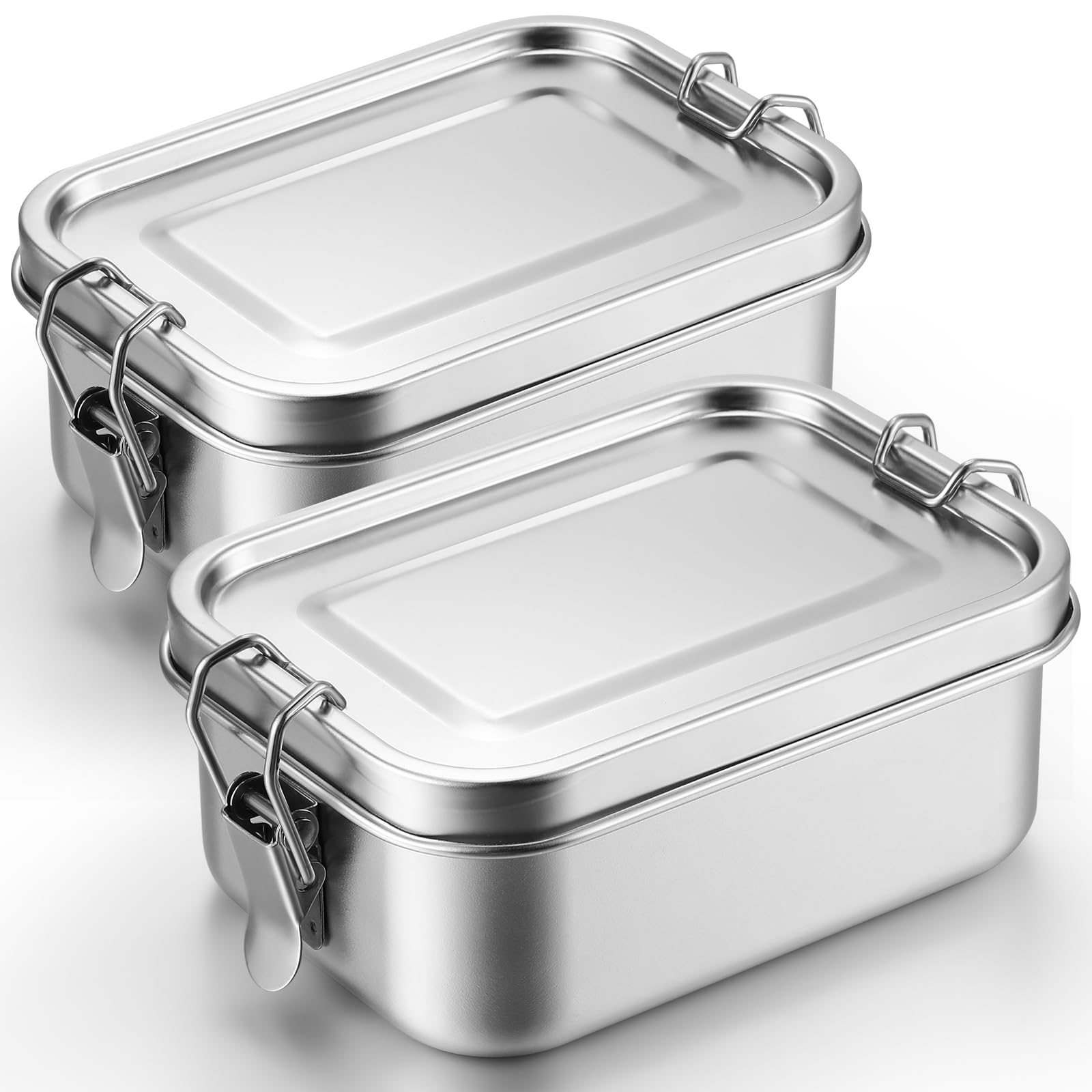 Umigy 2 Pcs Stainless Steel Bento Box 550ml Metal Lunch Box