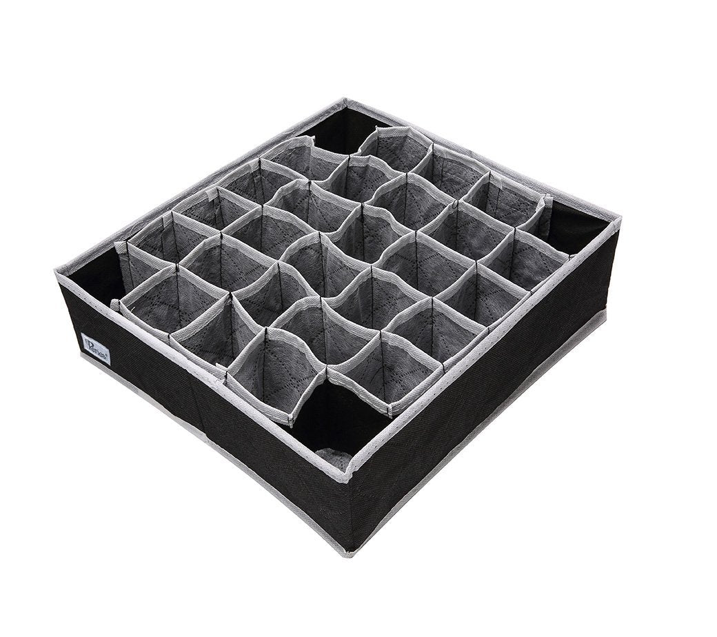 Periea Drawer Organizer Bedroom Underwear 30 Cell 'Fosy' (Premium, Blush Leaf)