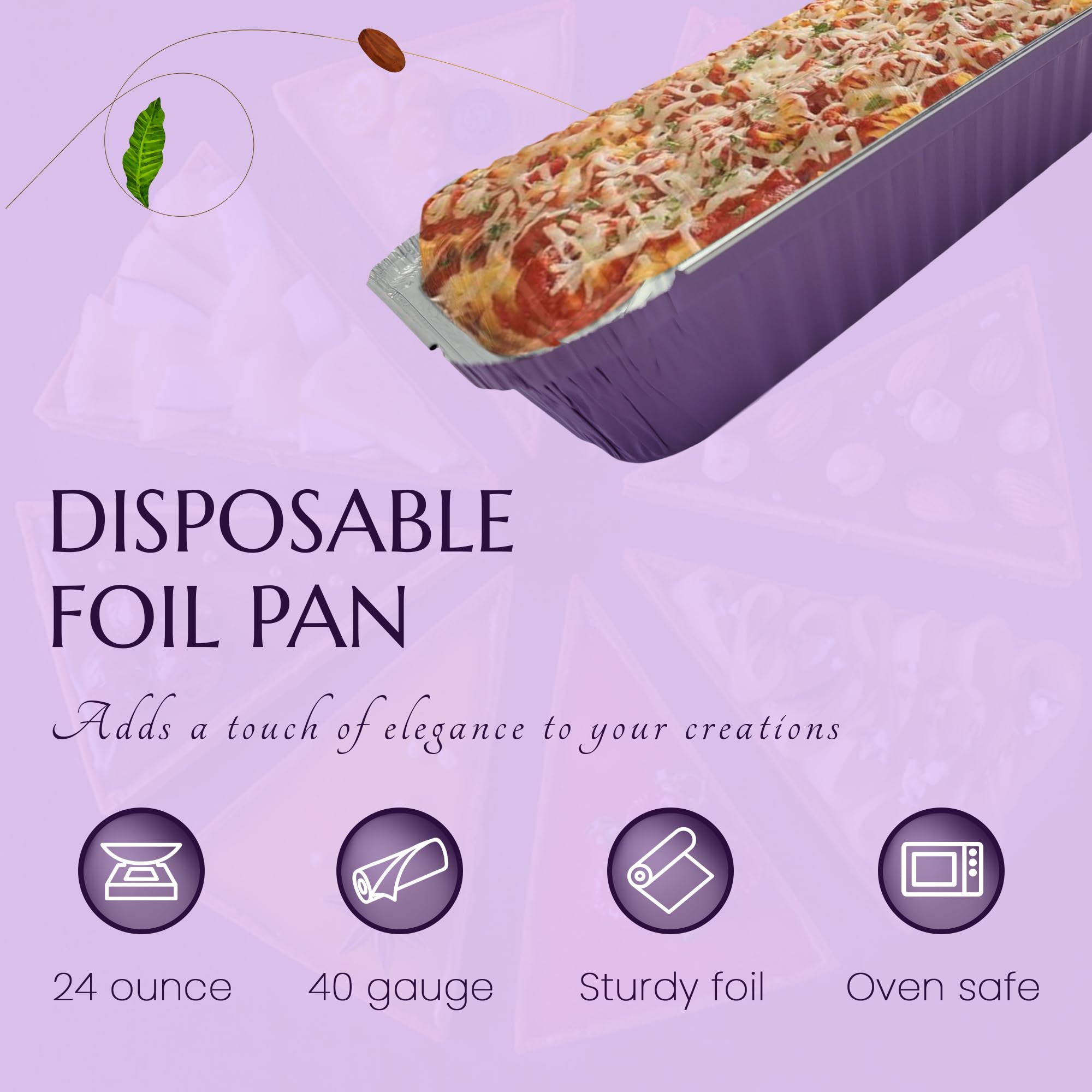 Kitchendance Colored Shallow Take Out Pans With Plastic Lid - 1.5 Pounds Food Storage Aluminum Foil Baking Pan - Aluminum Pans P