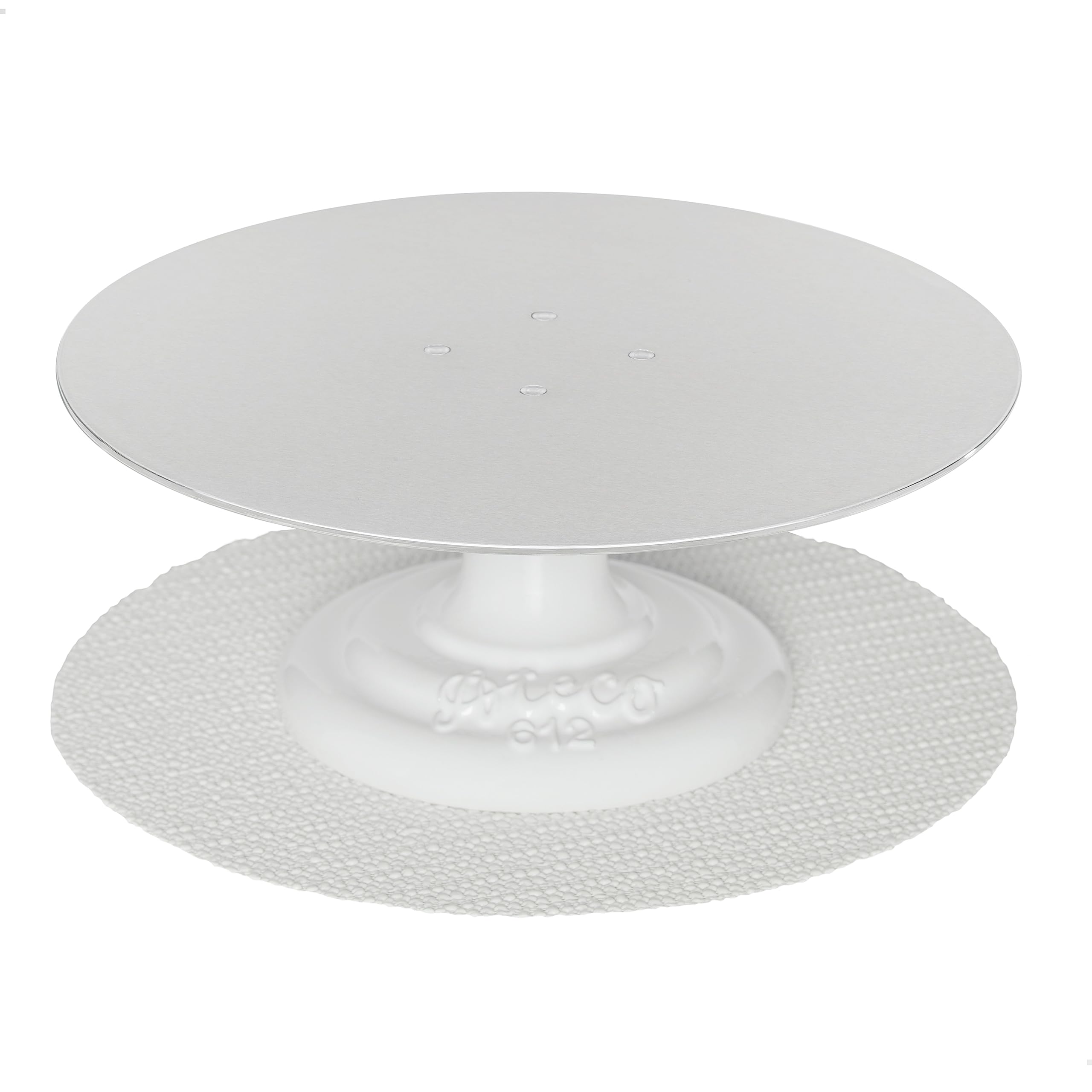 Ateco Cast Iron And Non-Slip Pad Cake Stand, 12 Inch, White