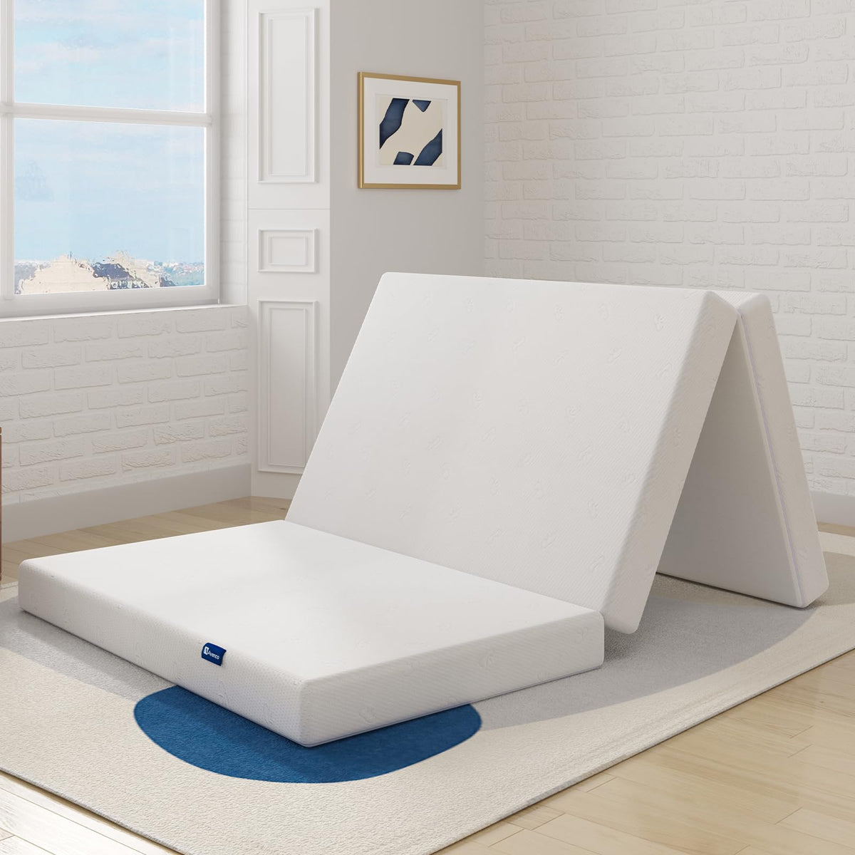 Avenco Folding Mattress, 4 Inch Trifold Mattress, Queen Size Folding Mattress For Indoor, Rv/Camper Van, Travel, Camping, Guest