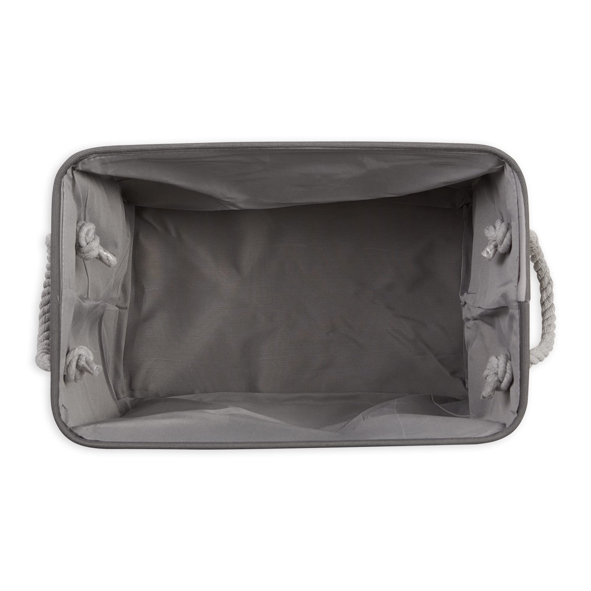Bone Dry Pet Storage Collection Striped Paw Patch Bin  Medium Rectangle  Gray