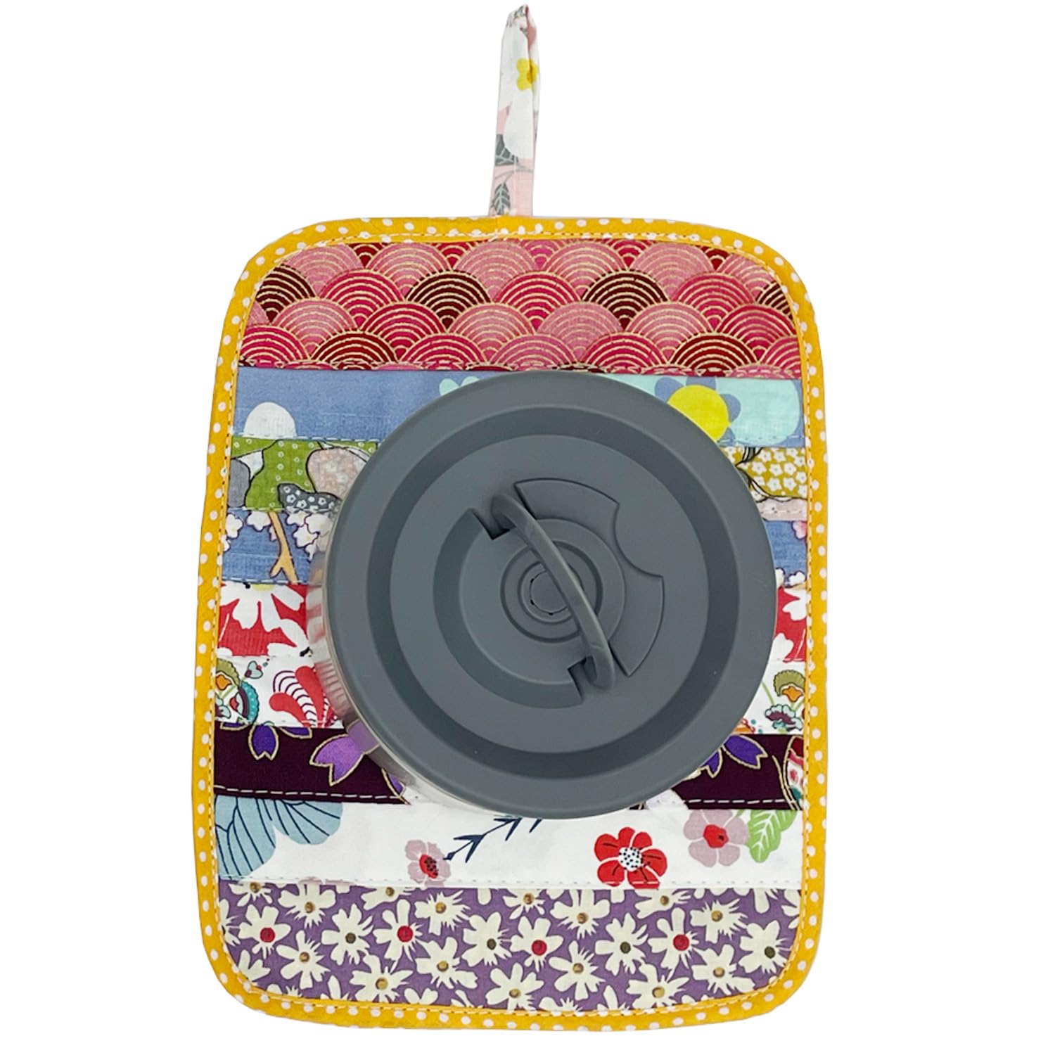 Jukway 2Pcs Beautiful Cotton Pot Holders For Kitchen, 100% Cotton Fabric Handmade Patchwork Table Mats Set, Heat Resistant Mat P