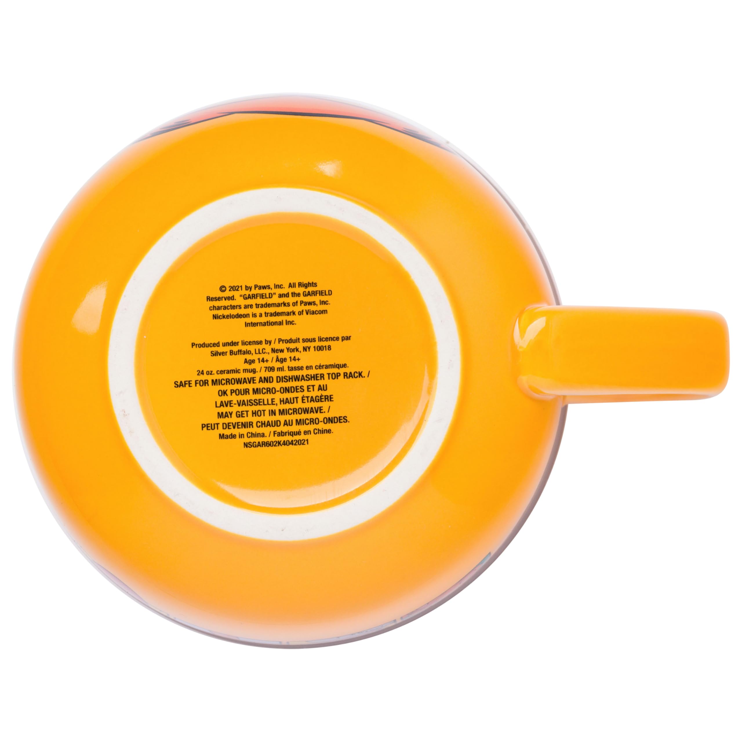 Silver Buffalo Garfield Never Trust A Smiling Cat Ceramic Soup Mug With Vented Plastic Lid, 24 Ounces