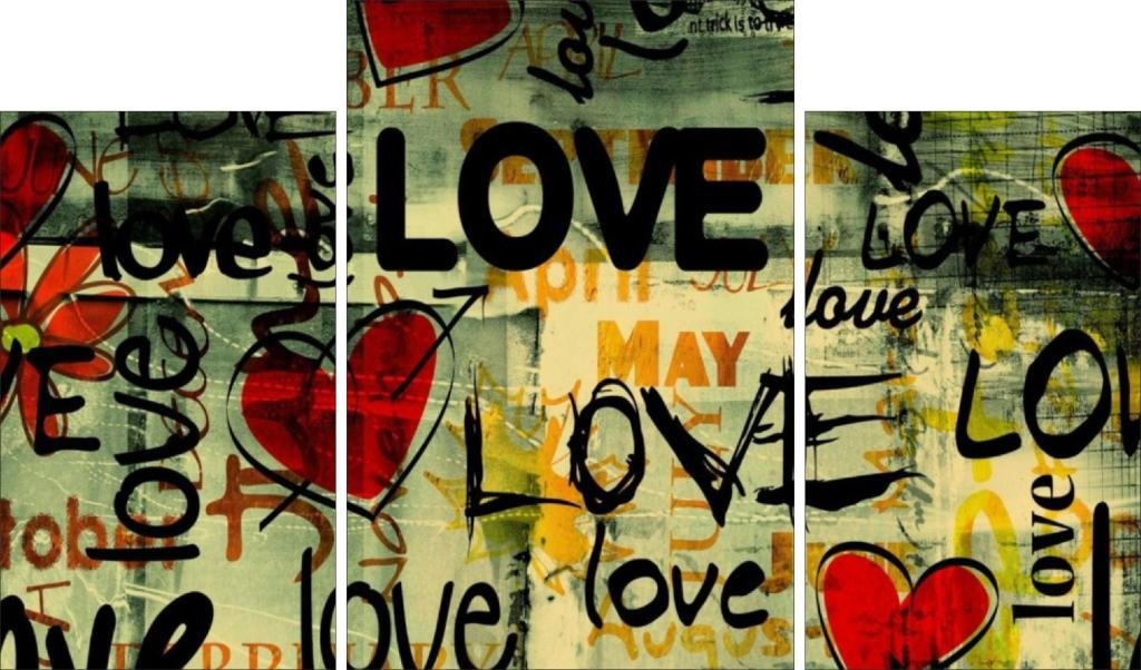 Go Hooked Mdf Wall Painting/Hanging Art/Decor (28 Cm X 9 Cm X 28 Cm, 3 Frames, Mdf3X-33)