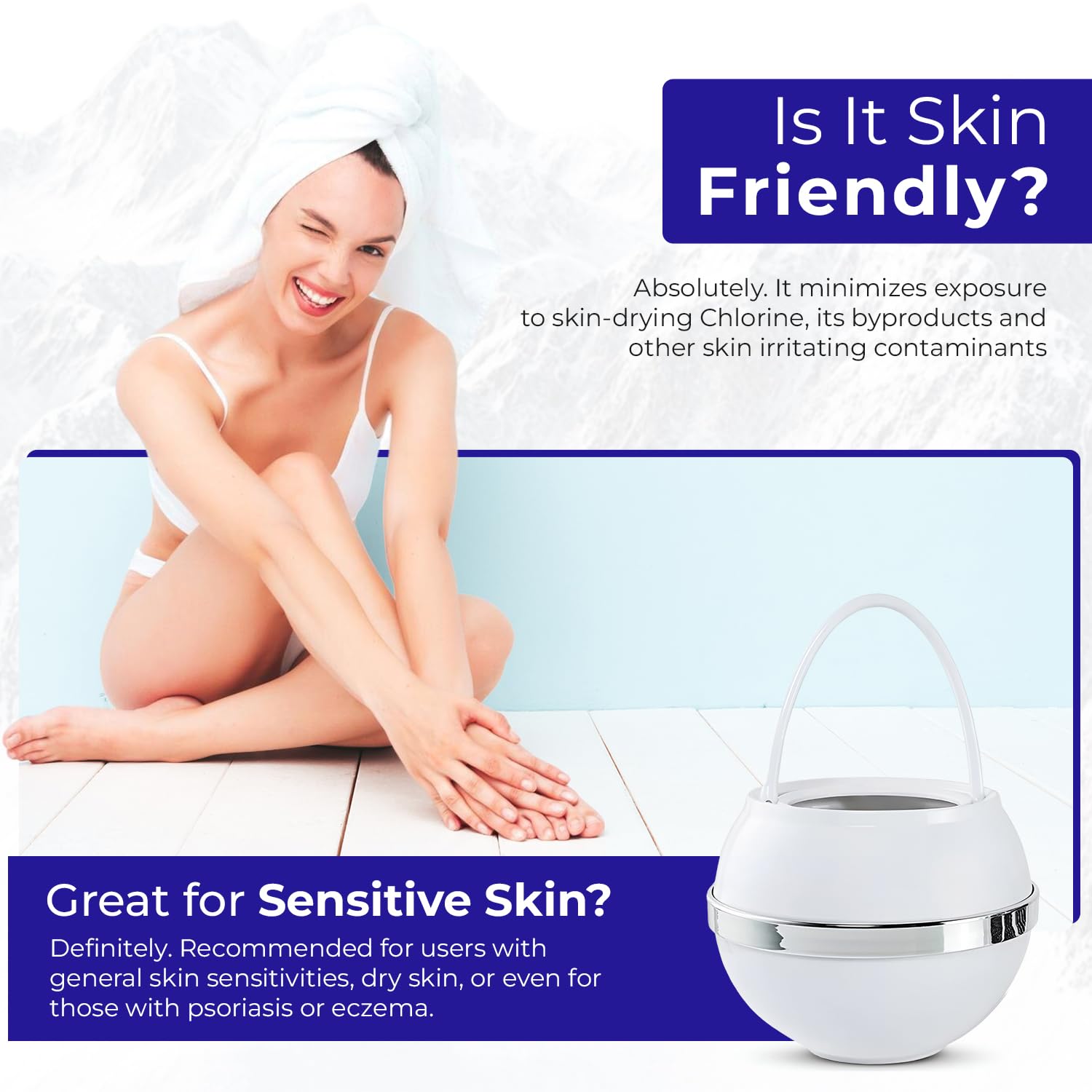 Crystal Quest White Bath Ball Filter  Removes Hundreds of Contaminants for Softer  Smoother Skin  BPA Free  2 500 Gallons of Filtration