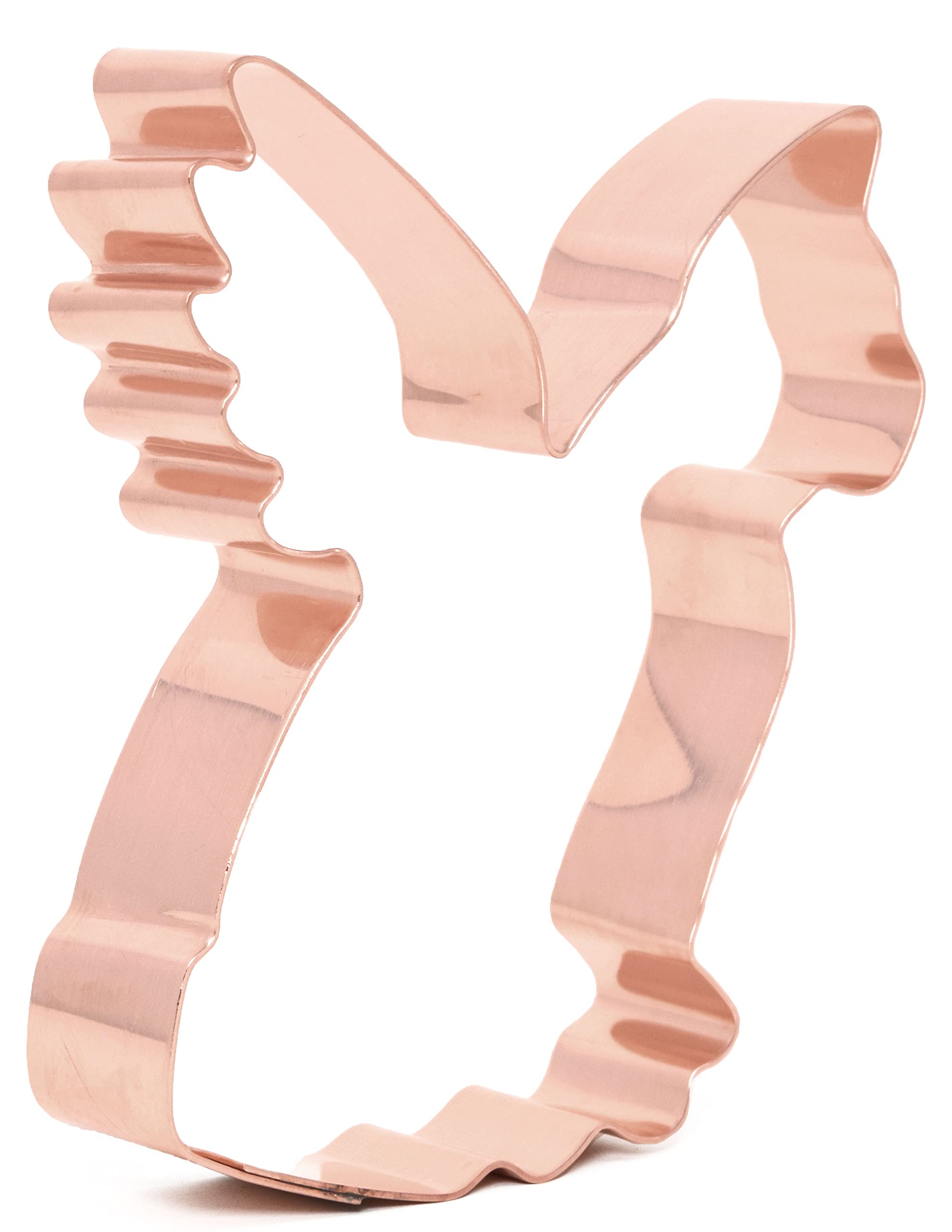 No. 2 Cat Angel With Wings Copper Cookie Cutter
