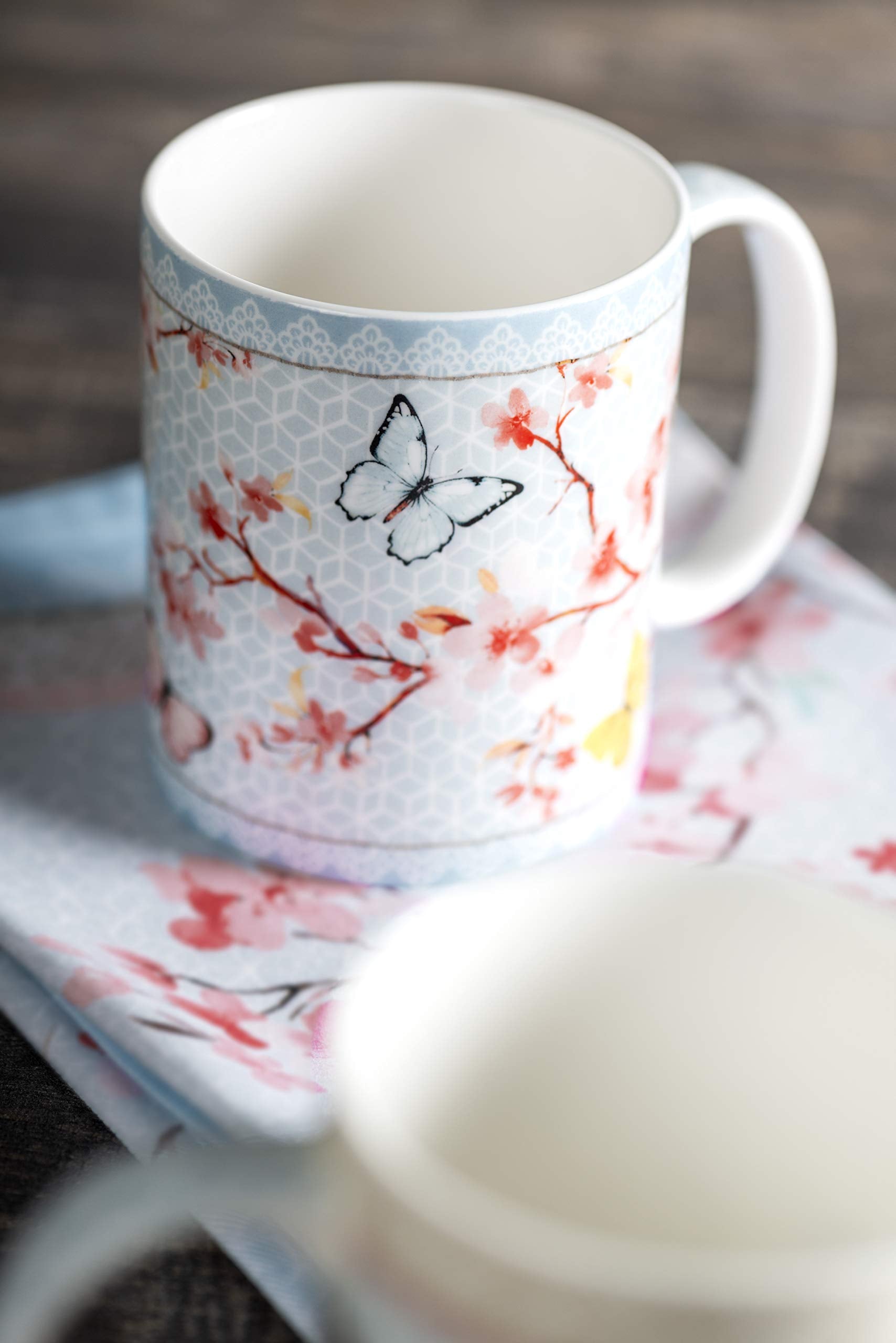 Maison D' Hermine Coffee Mug With Handles Fine Bone China Mug Pack Of Two For Hot Beverages - Coffee Cappuccino Latte Perfect Gi