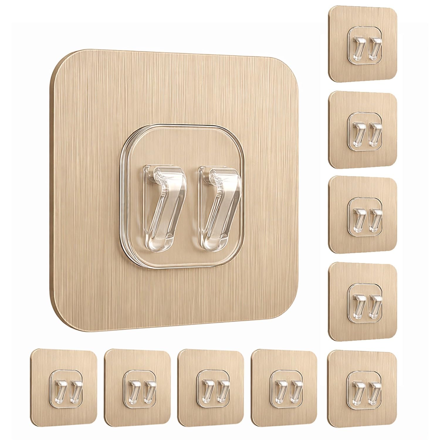 Daluci Heavy Duty VShape Adhesive Wall Hooks For Hanging | NailFree Sticky Hooks For Wall Heavy Items | Sticker Wall Hanging H
