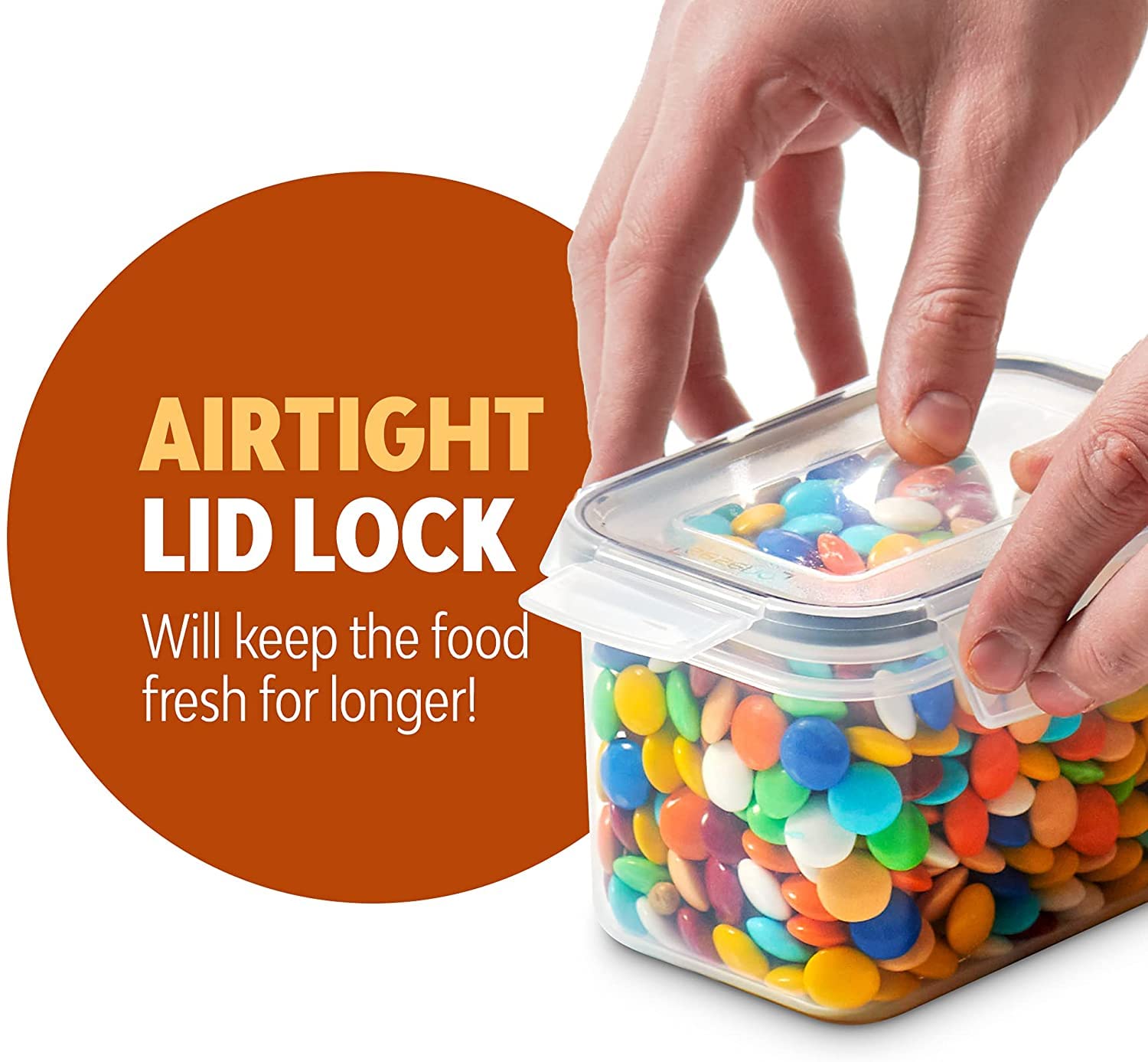 14 Pack Airtight Food Storage Container Set - Bpa Free Clear Plastic Kitchen And Pantry Organization Canisters With Durable Lids