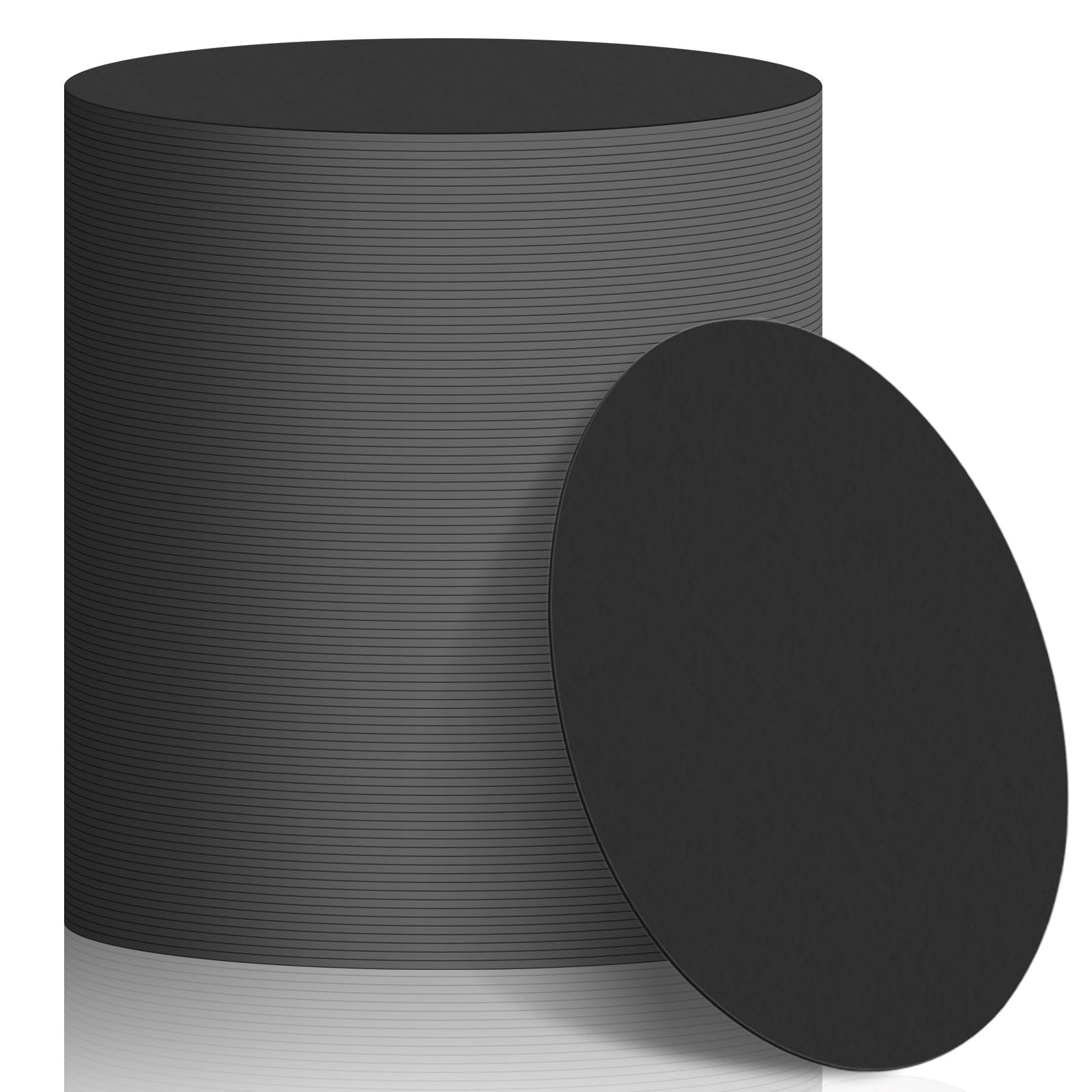 Taobary Disposable Paper Coasters Bulk, Cardboard Coasters 4 Inch Coasters For Drinks Diy Crafts Arts Bar Wedding(Black,100 Pcs)