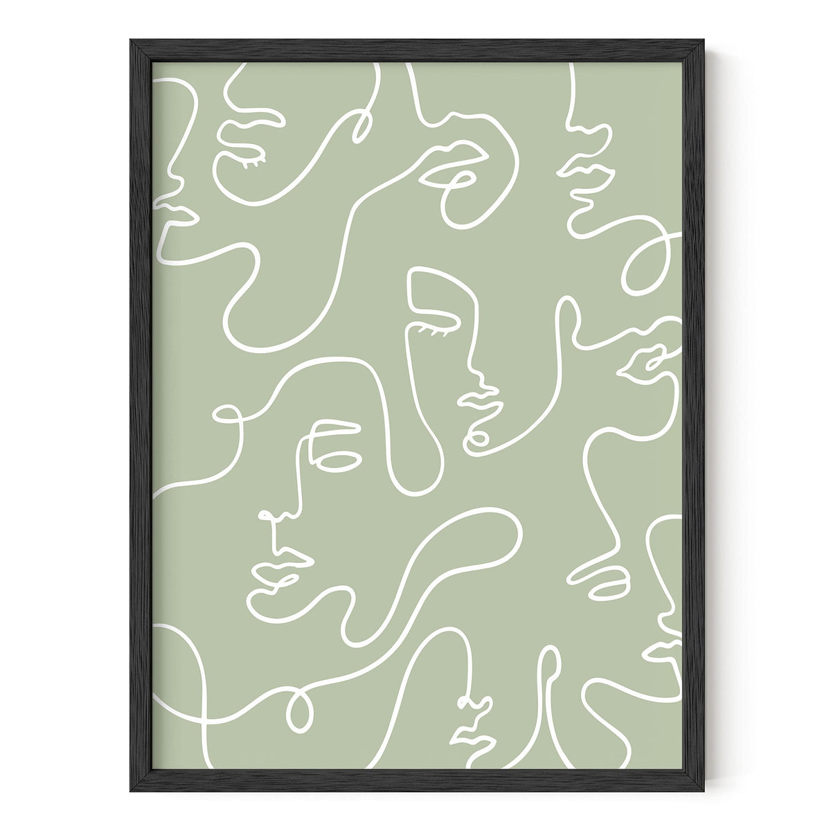 Haus And Hues Line Art Wall Decor - Female Figure Wall Art Faces Abstract Poster Faces Wall Art Minimalist Poster Line Drawing W