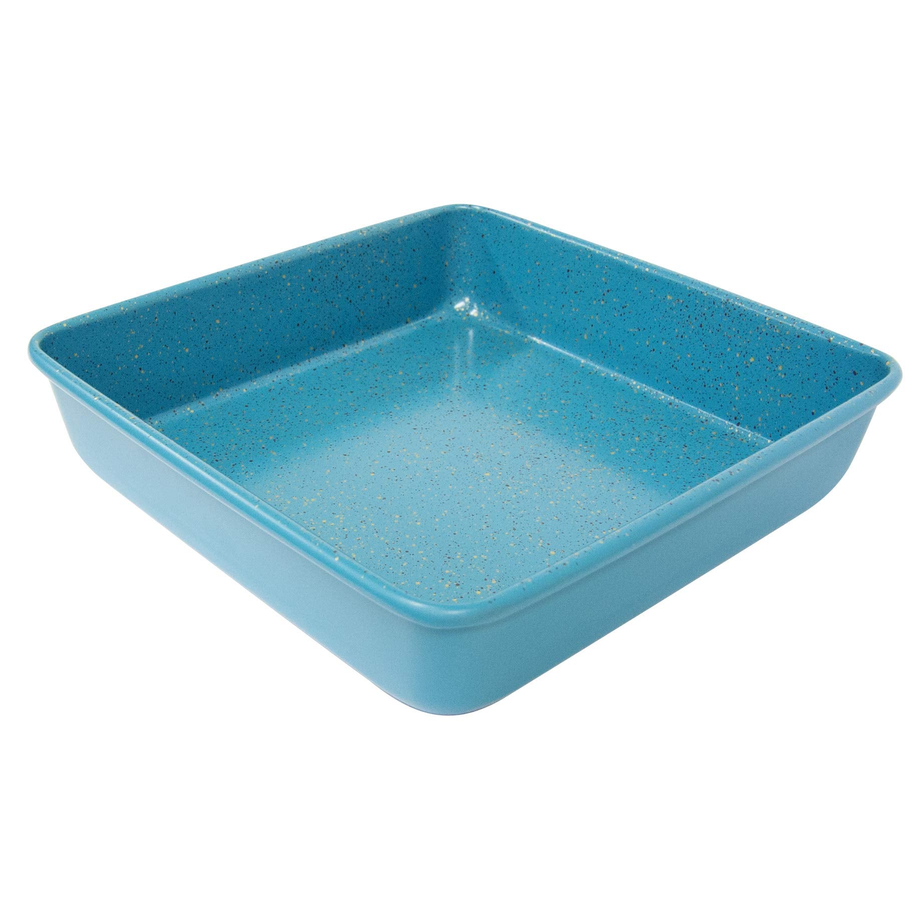 Casaware Ceramic Coated Nonstick Heavy Weight 9-Inch Square Cake Pan (Blue Granite)
